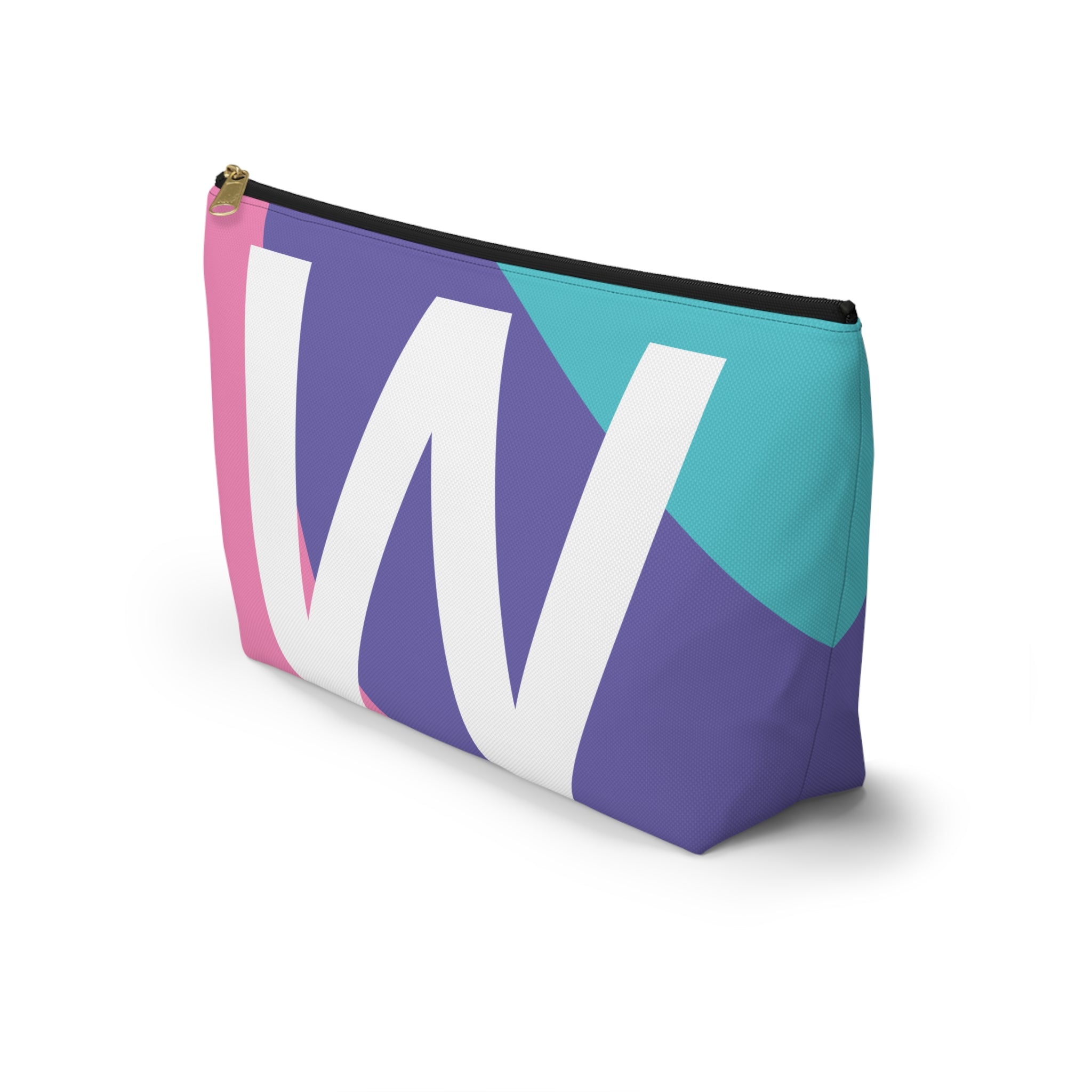 Colorblock Accessory Pouch — Monogram W T-Bottom Cosmetic Bag