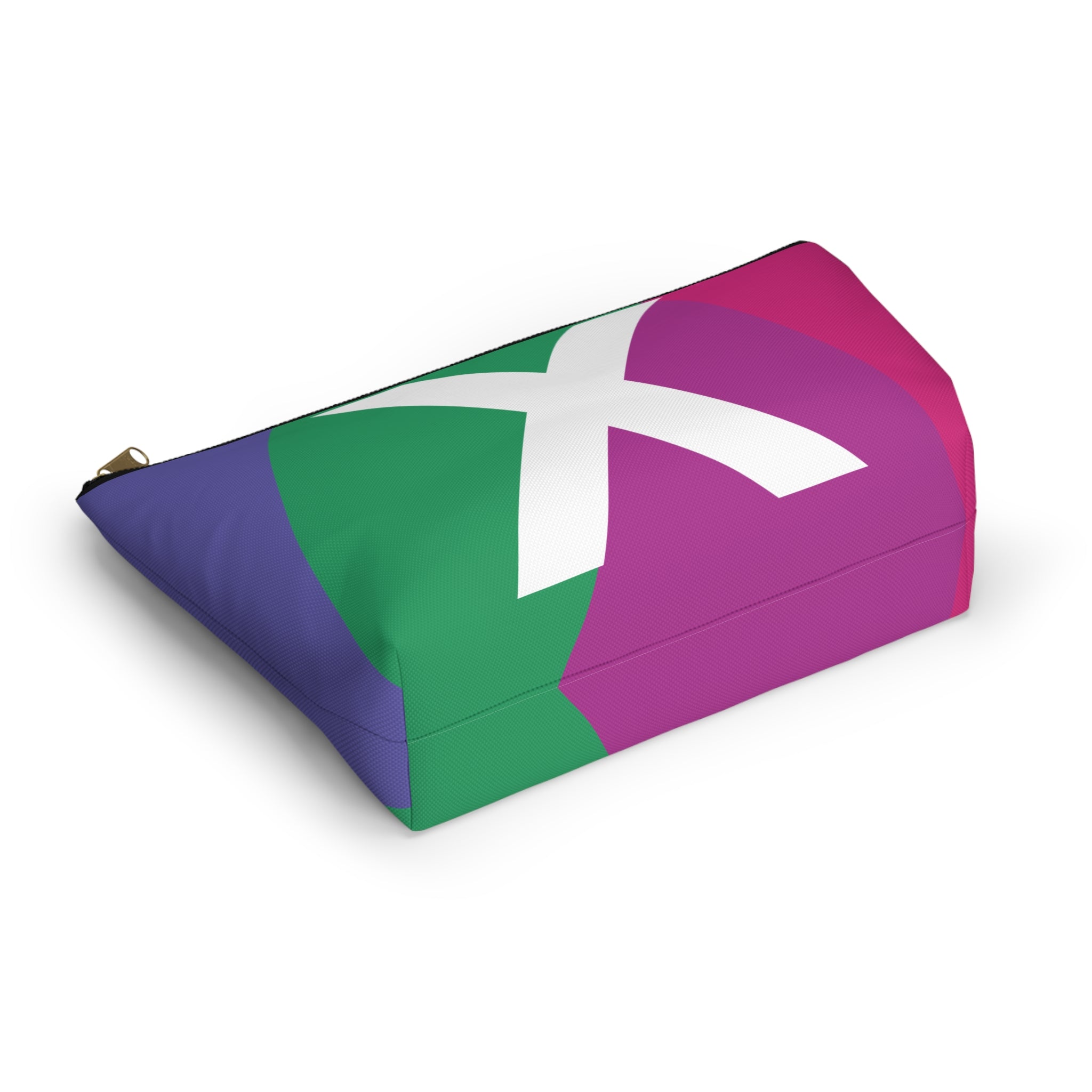Initials Colorblock Accessory Pouch — Monogram X T-Bottom Cosmetic Bag
