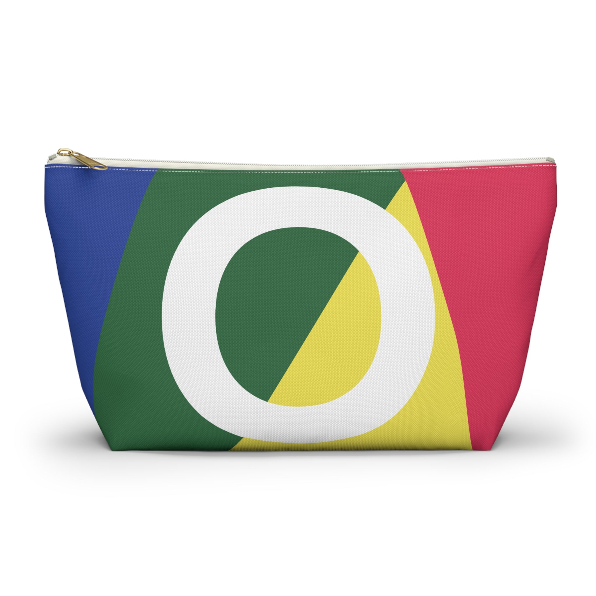 Initials Colorblock Accessory Pouch — Monogram O T-Bottom Cosmetic Bag