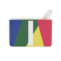 Initial I Mini Clutch — Colorblock Monogram Wristlet Wallet