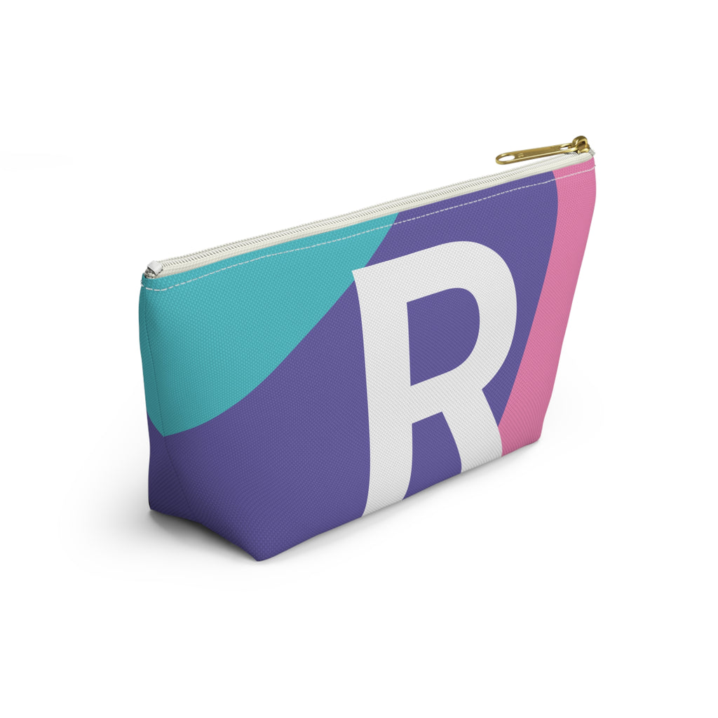 Colorblock Accessory Pouch — Monogram R T-Bottom Cosmetic Bag