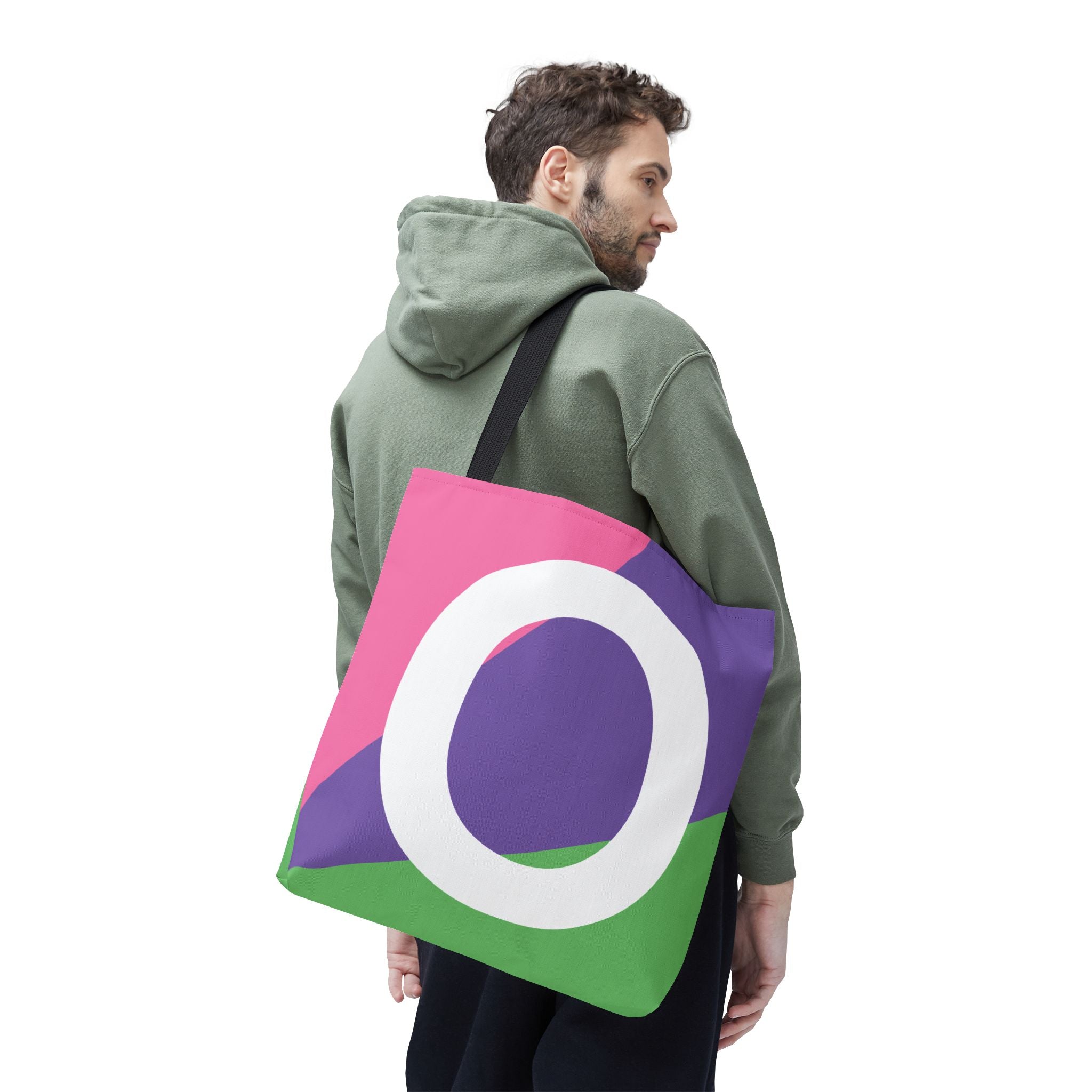 Monogram 'O' Colorblock Tote Bag — Personalized Initial O Shoulder Tote