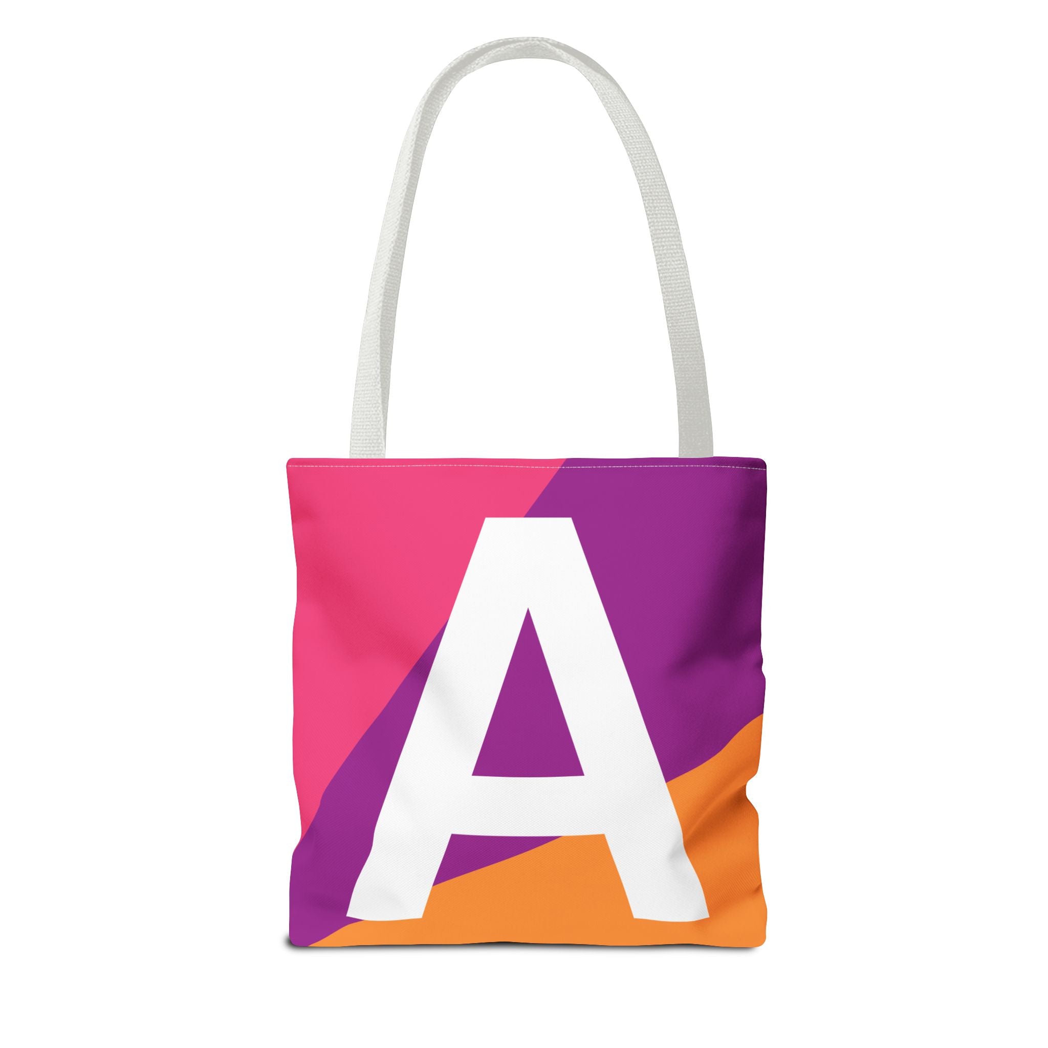 Monogram 'A' Colorblock Tote Bag — Personalized Initial A Shoulder Tote