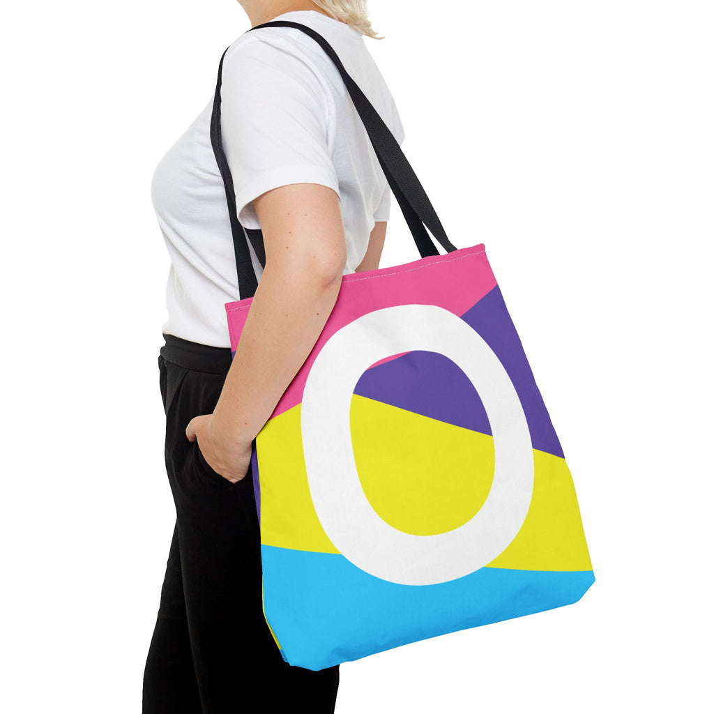 Monogram 'O' Colorblock Tote Bag — Personalized Initial O Shoulder Tote
