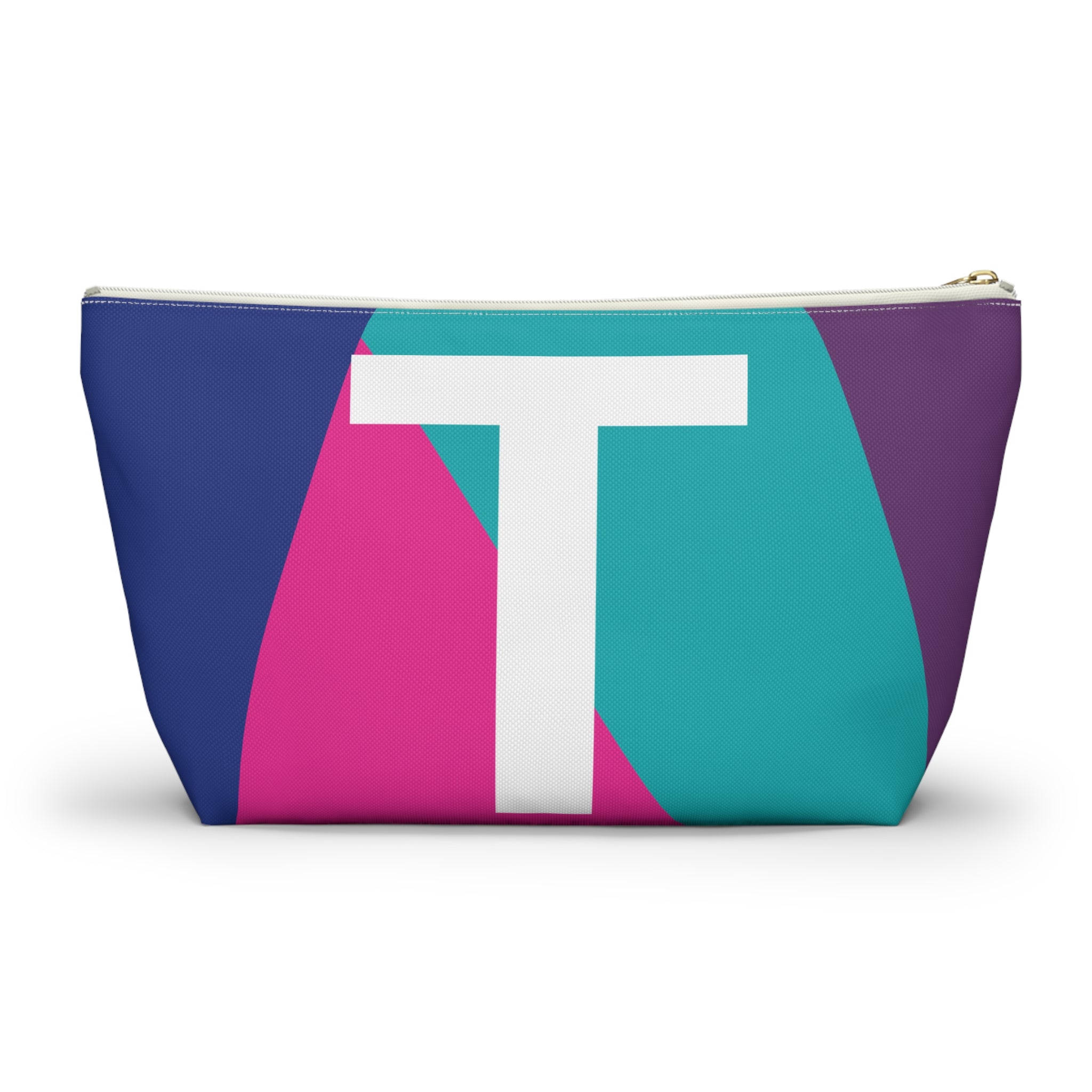 Colorblock Accessory Pouch — Monogram T T-Bottom Cosmetic Bag