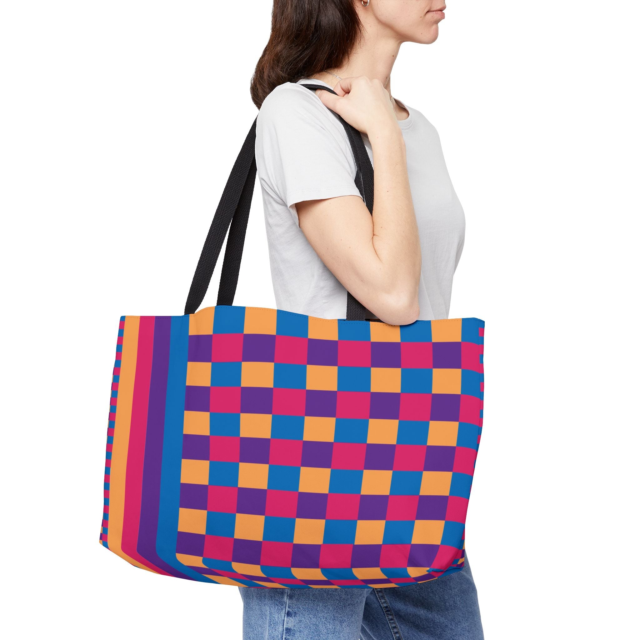 Colorblock Tote Bag