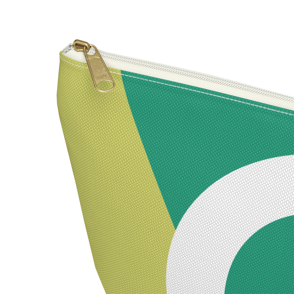Initials Colorblock Accessory Pouch — Monogram O T-Bottom Cosmetic Bag