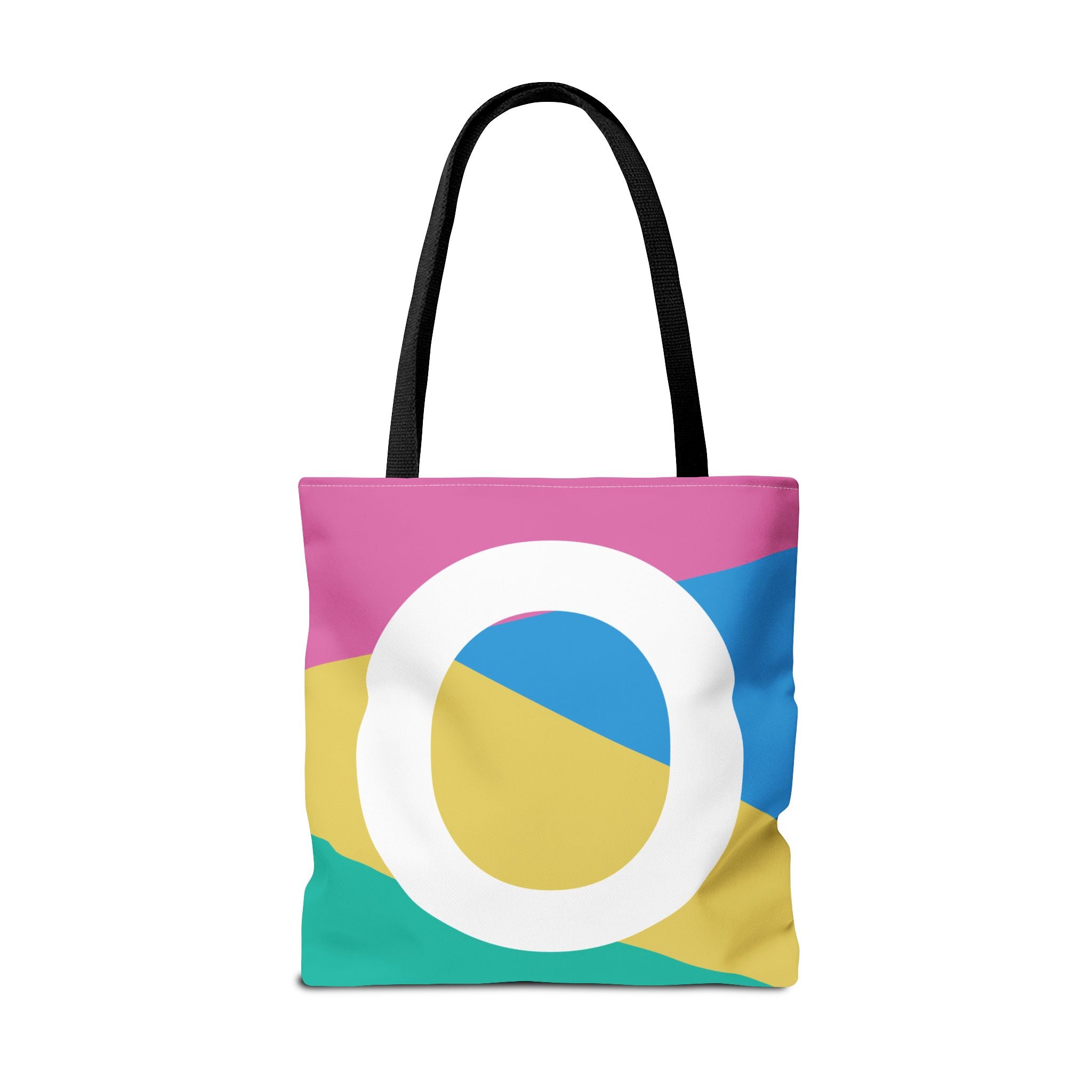Monogram 'O' Colorblock Tote Bag — Personalized Initial O Shoulder Tote