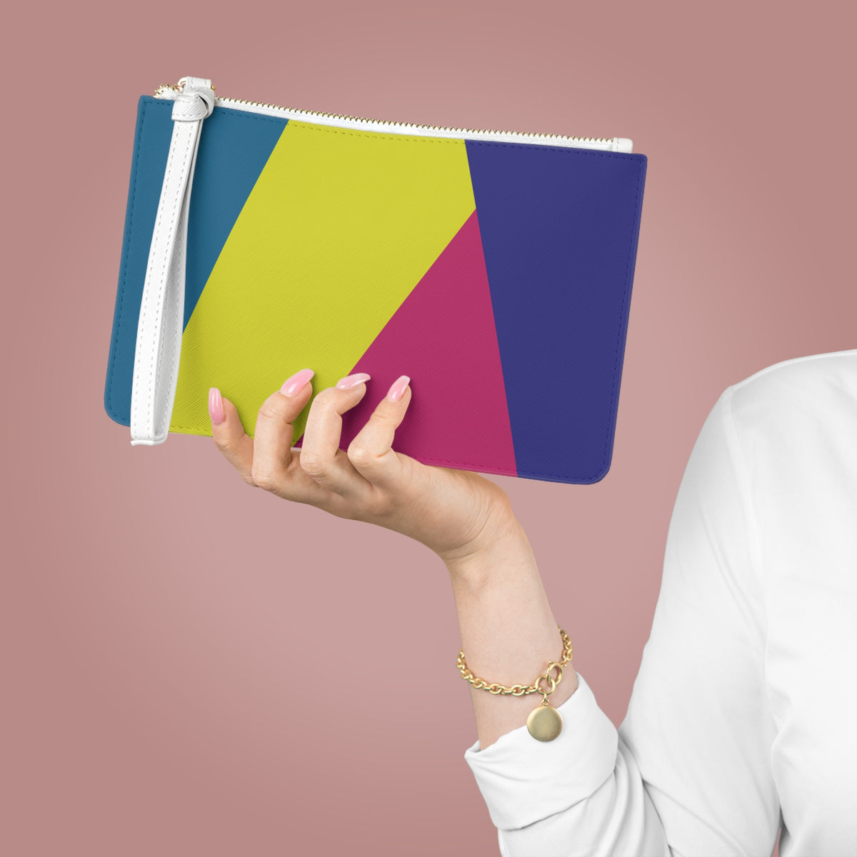 Retro Colorblock Clutch Bag | 80s & 90s Inspired