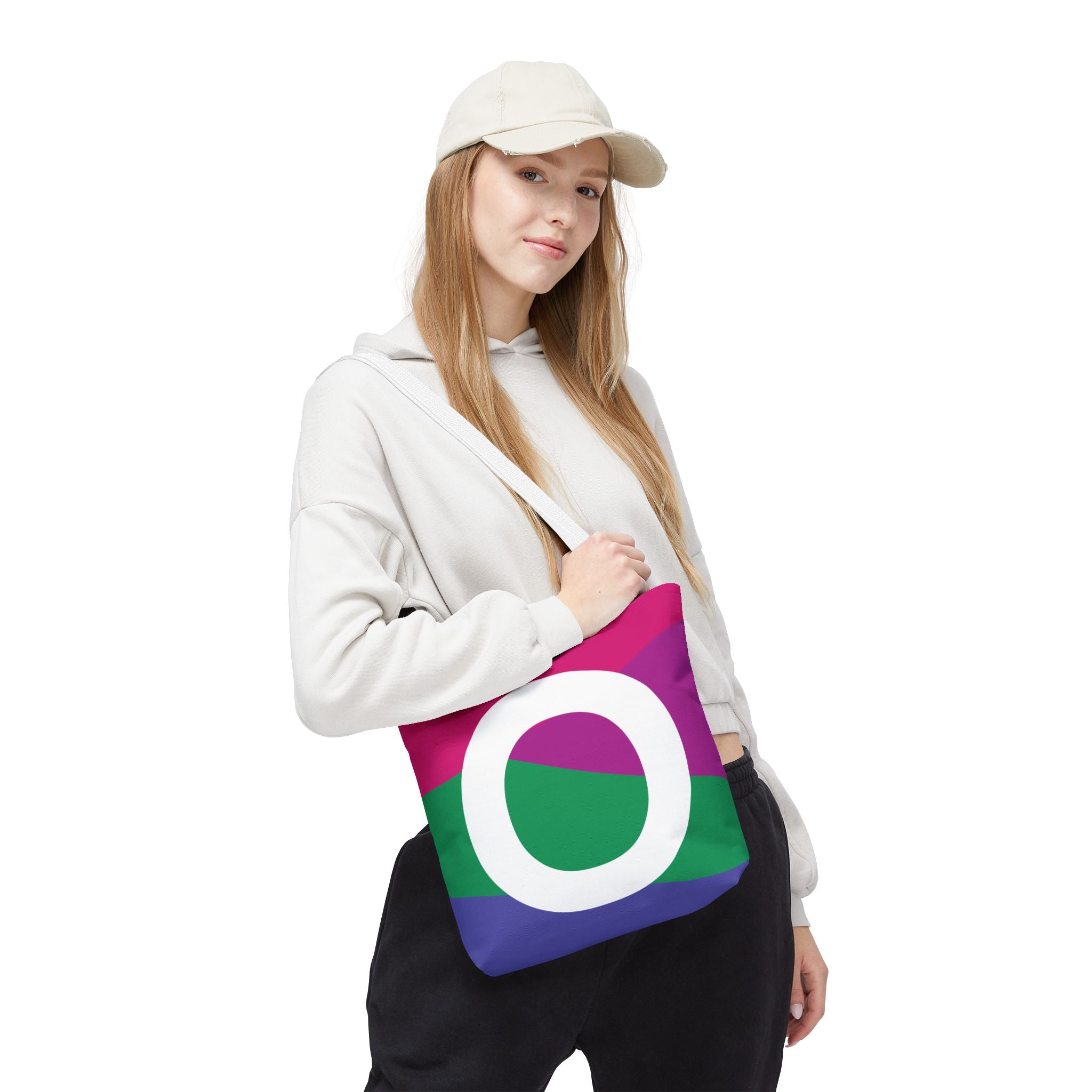 Monogram 'O' Colorblock Tote Bag — Personalized Initial O Shoulder Tote