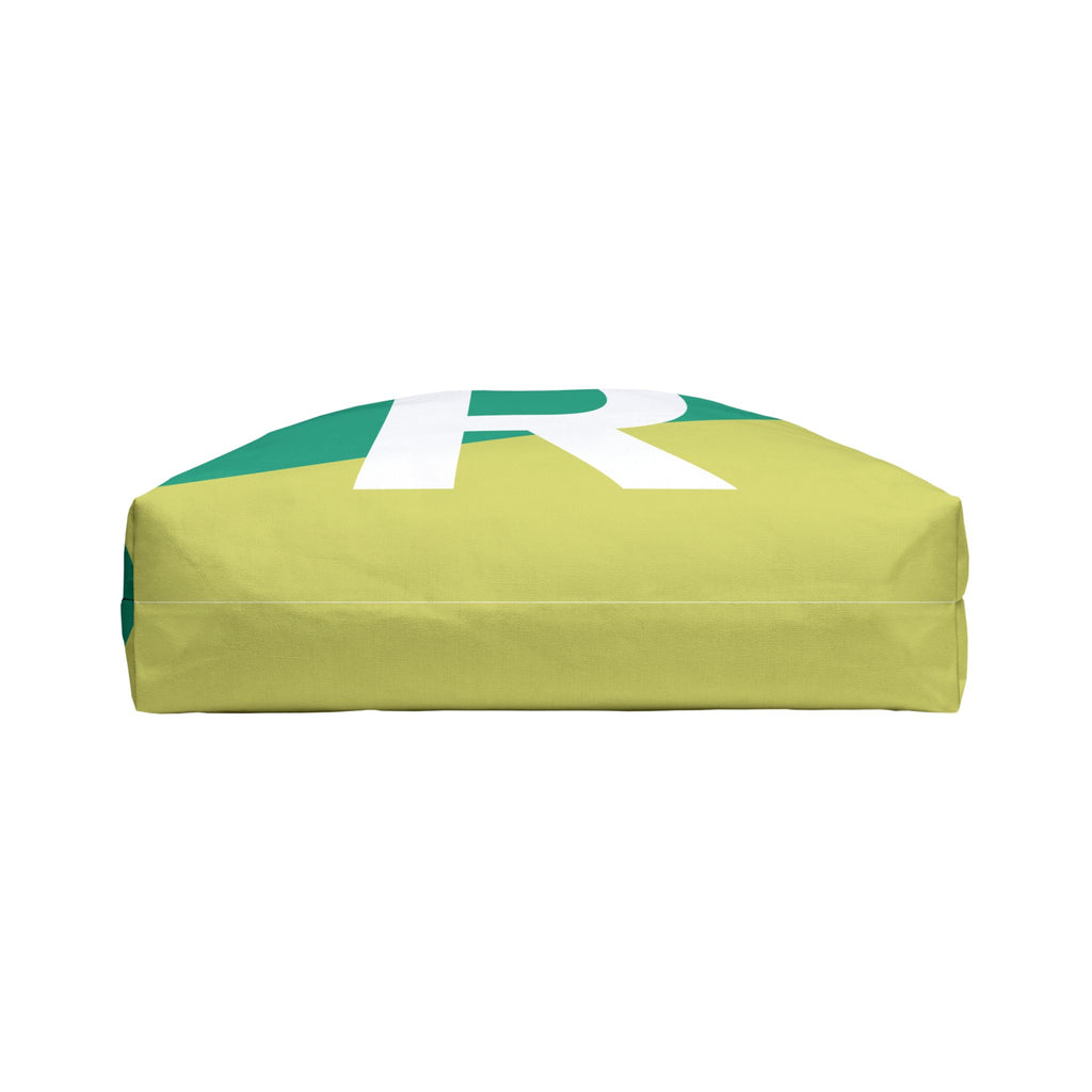 Personalized 'R' Colorblock Tote Bag — Monogram Weekender Tote