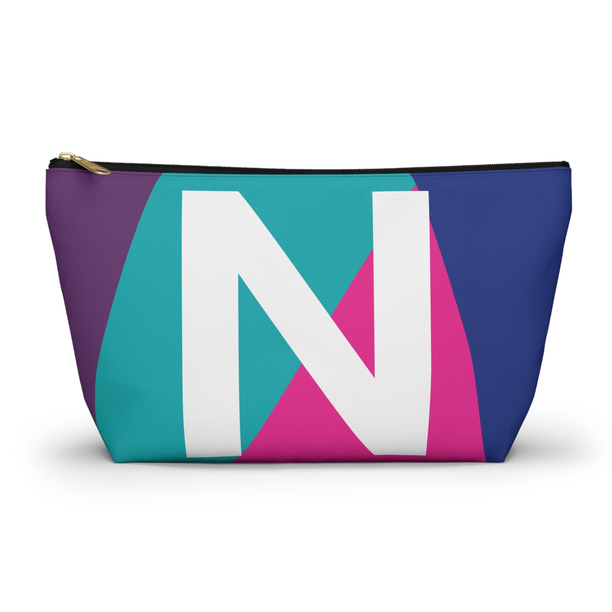 Initials Colorblock Accessory Pouch — Monogram N T-Bottom Cosmetic Bag