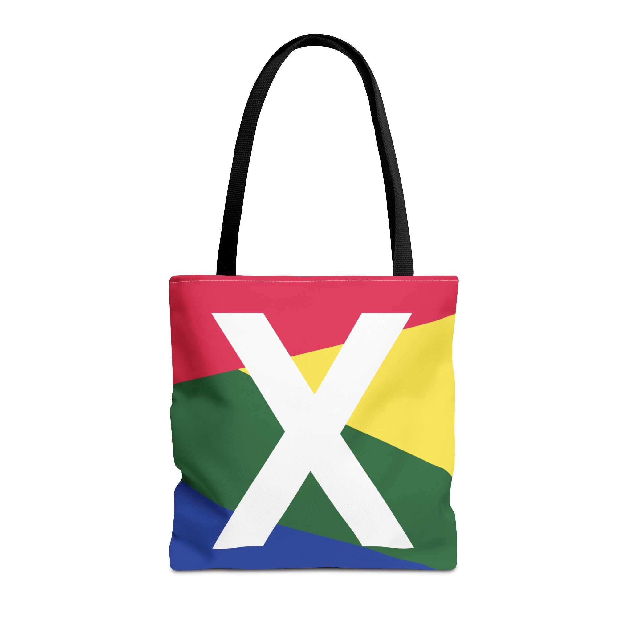Monogram 'X' Colorblock Tote Bag — Personalized Initial X Shoulder Tote
