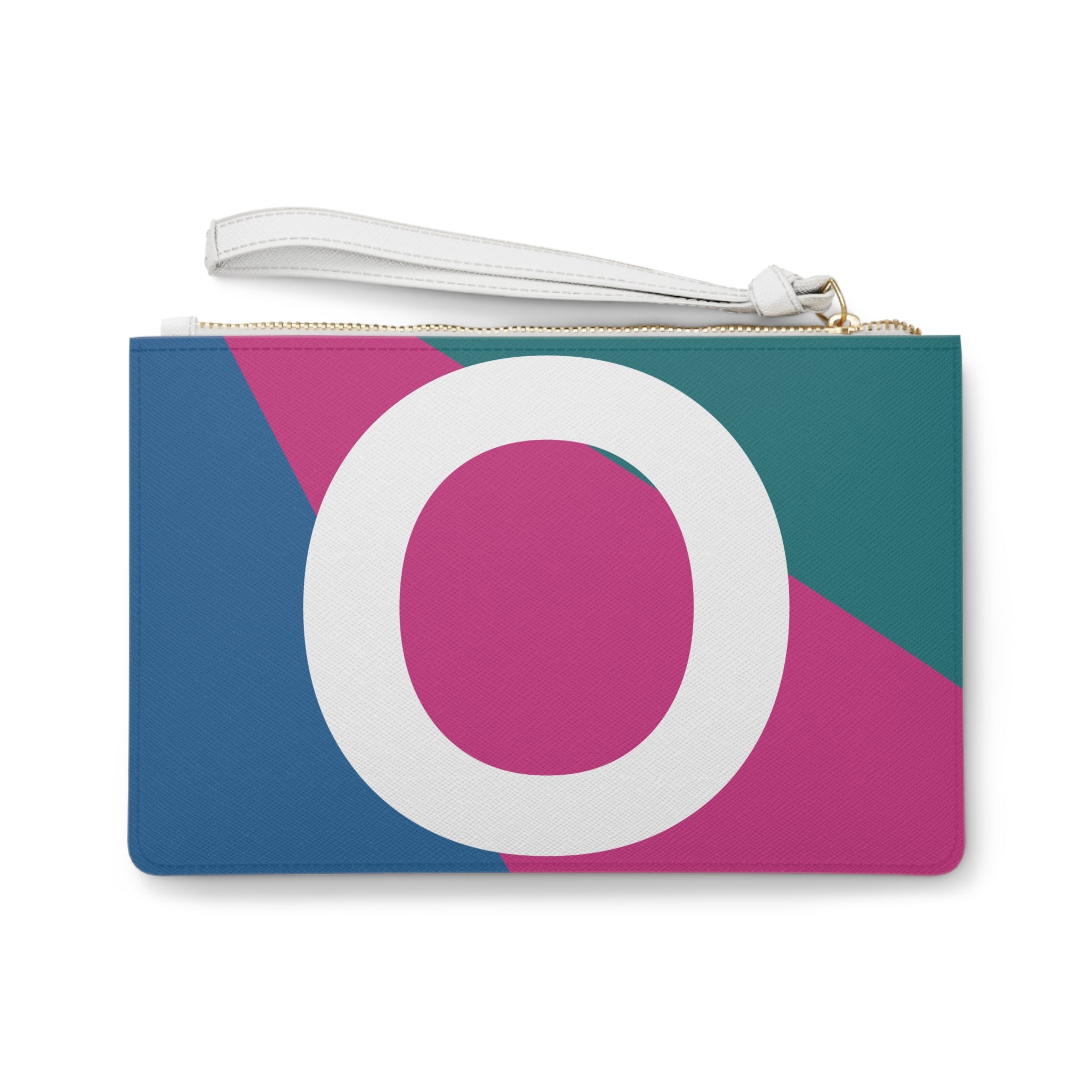 Monogram 'O' Colorblock Clutch Bag — Bold Geometric Wristlet for Everyday & Gifts