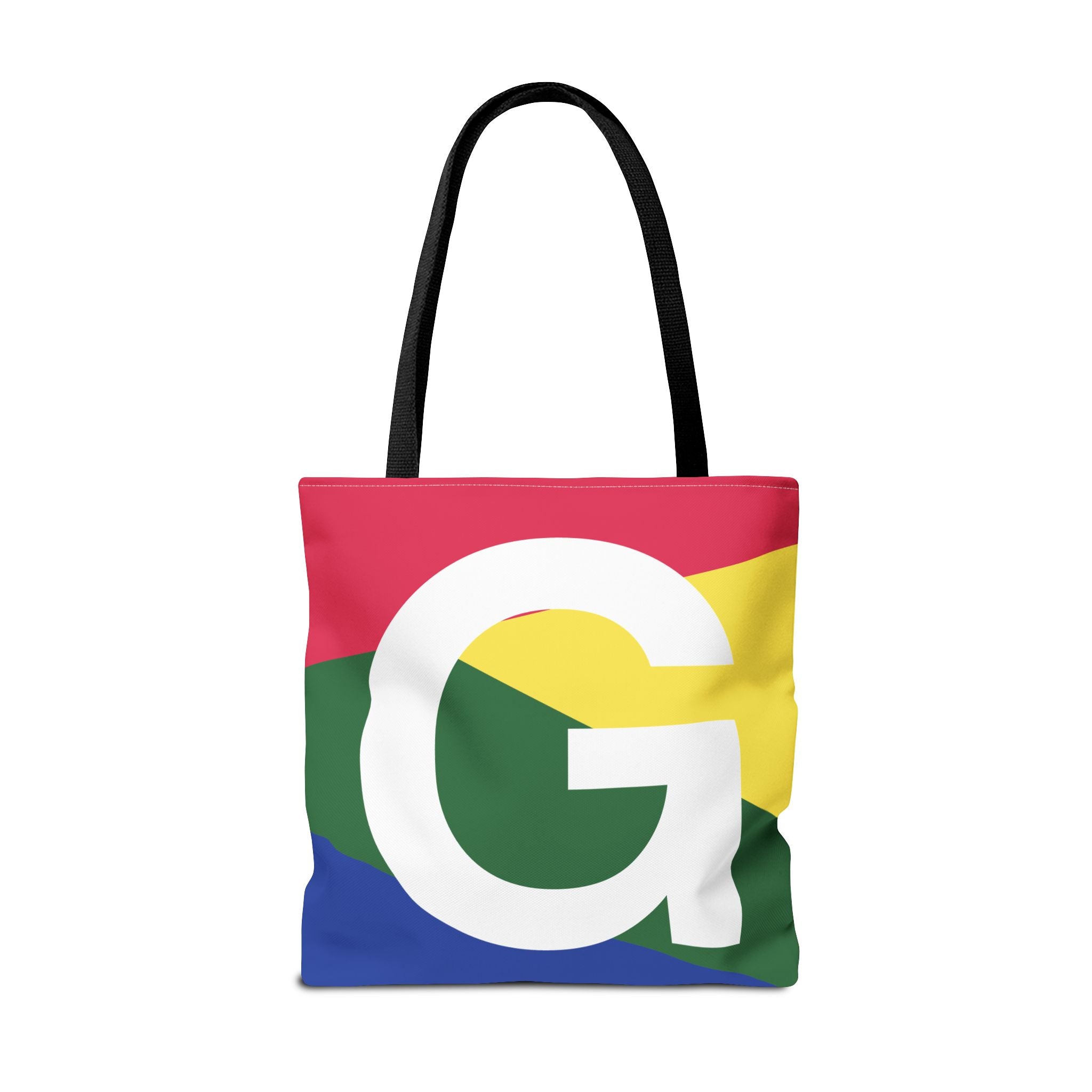 Monogram 'G' Colorblock Tote Bag — Personalized Initial G Shoulder Tote