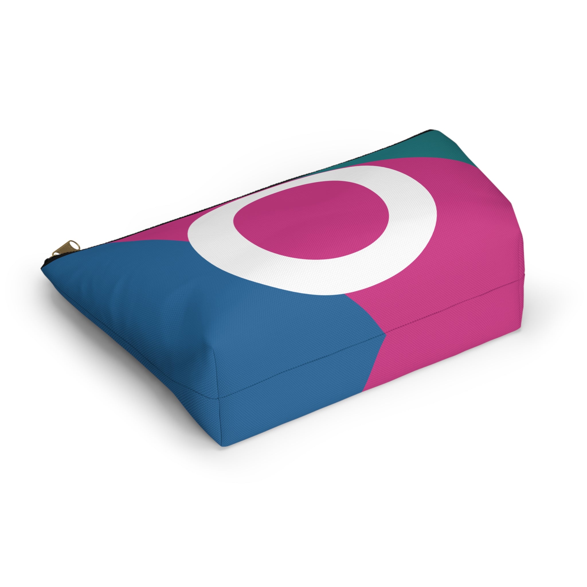 Initials Colorblock Accessory Pouch — Monogram O T-Bottom Cosmetic Bag