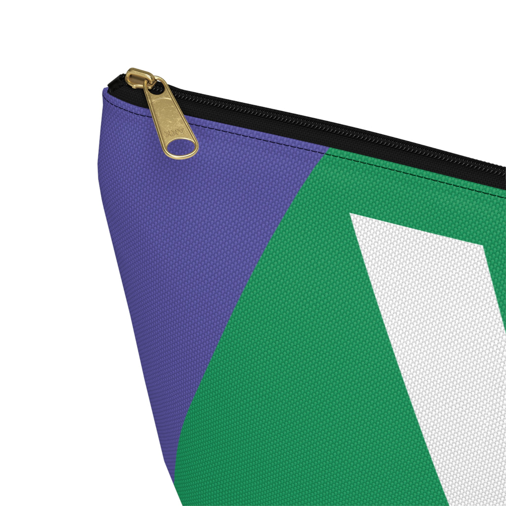 Initials Colorblock Accessory Pouch — Monogram Y T-Bottom Cosmetic Bag