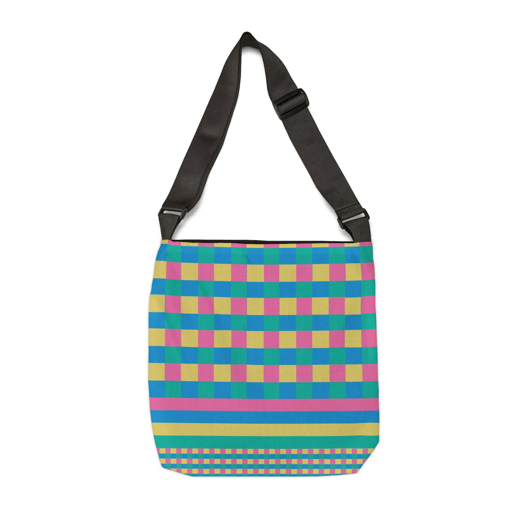 Colorblock Geometric Tote Bag