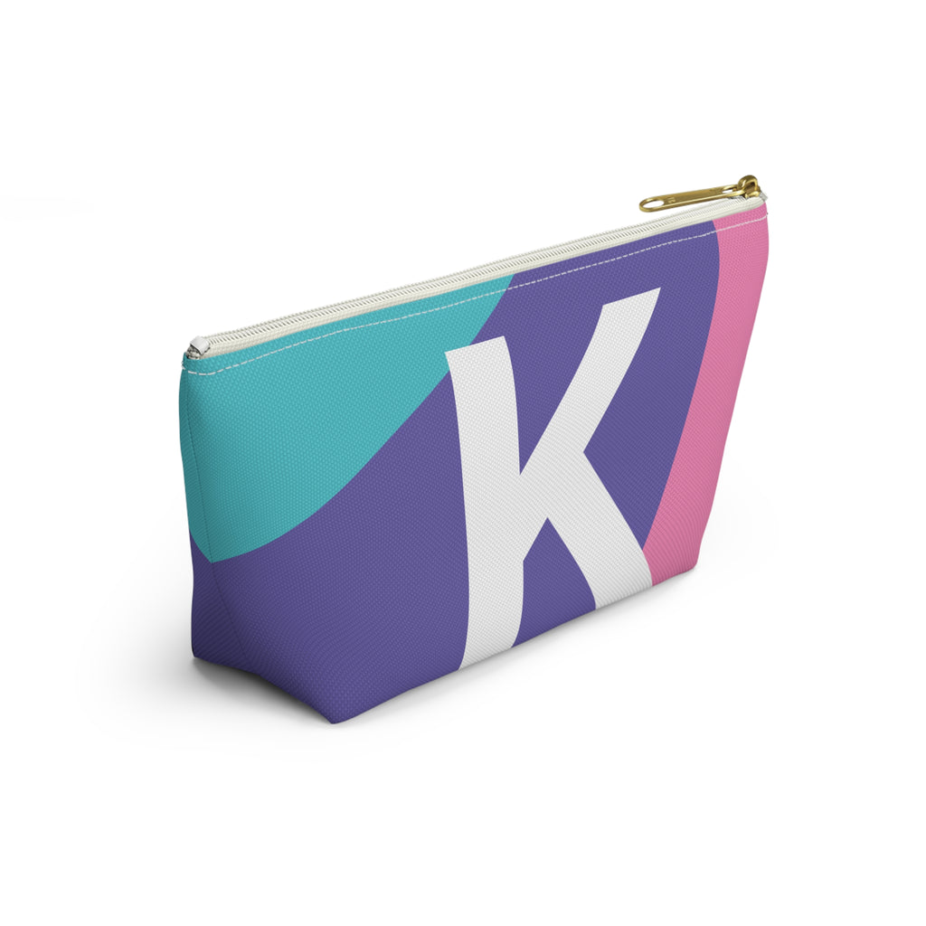 Colorblock Accessory Pouch — Monogram K T-Bottom Cosmetic Bag