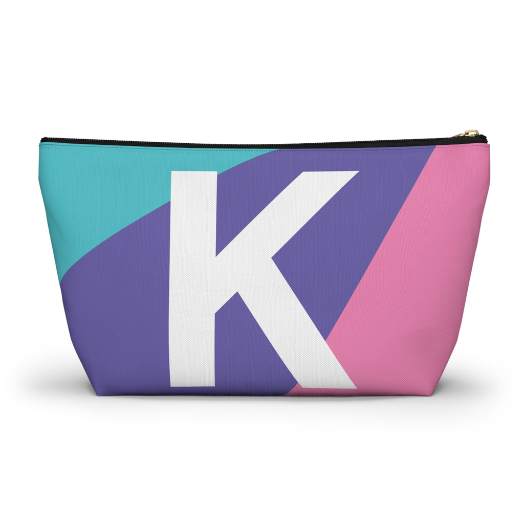 Colorblock Accessory Pouch — Monogram K T-Bottom Cosmetic Bag