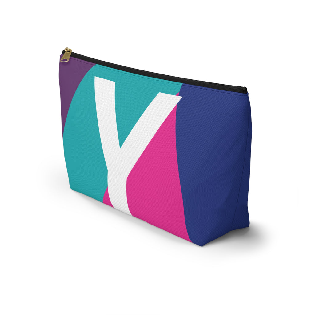 Colorblock Accessory Pouch — Monogram Y T-Bottom Cosmetic Bag