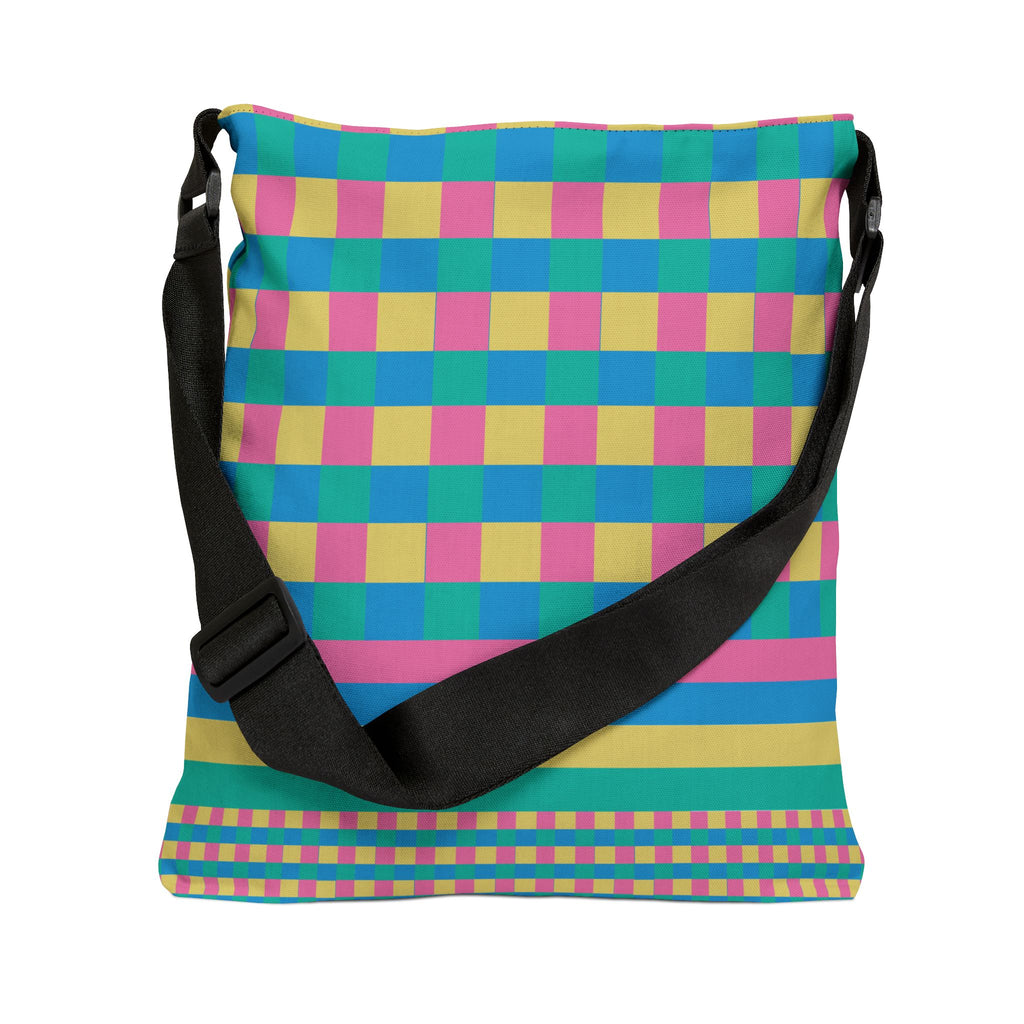 Colorblock Geometric Tote Bag