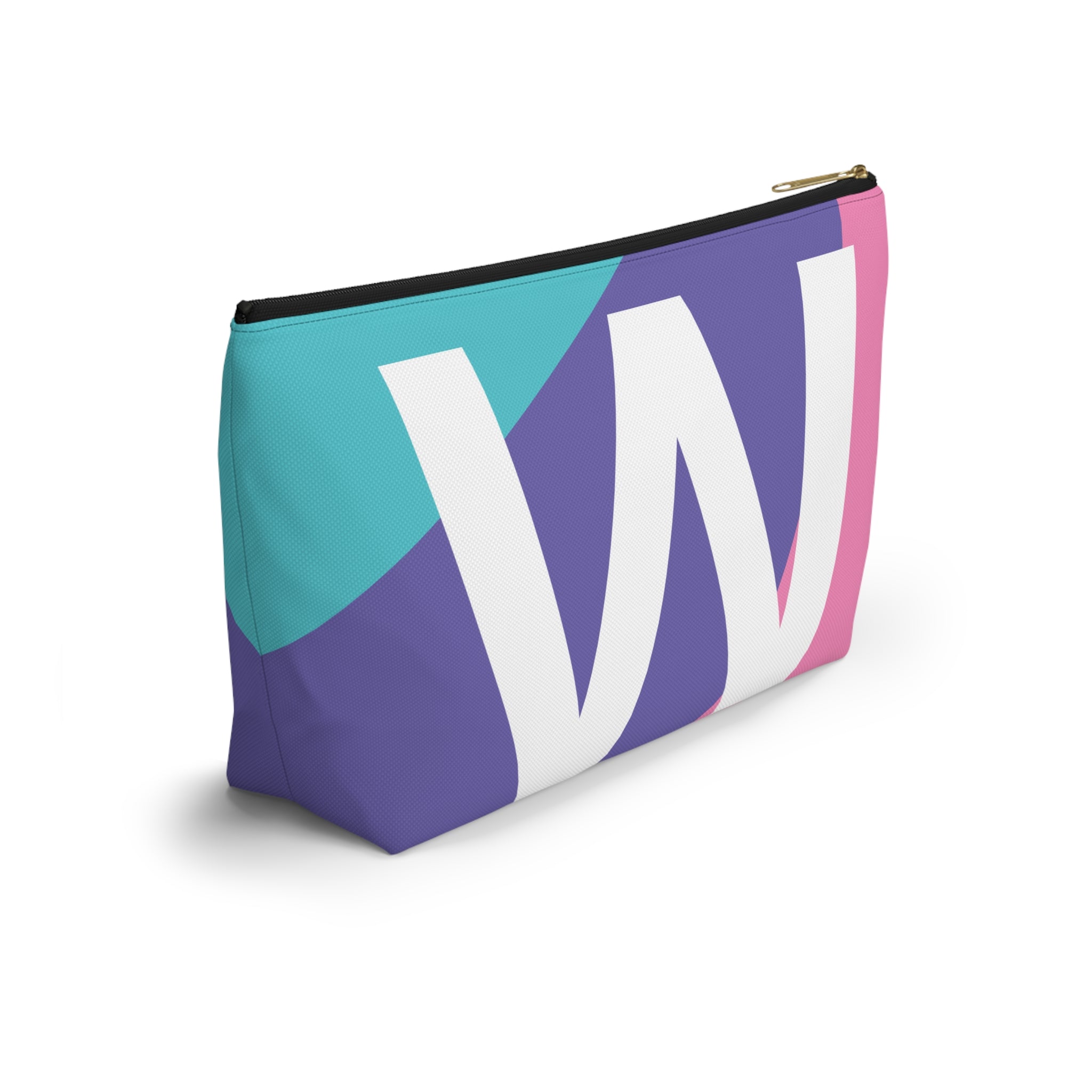 Colorblock Accessory Pouch — Monogram W T-Bottom Cosmetic Bag