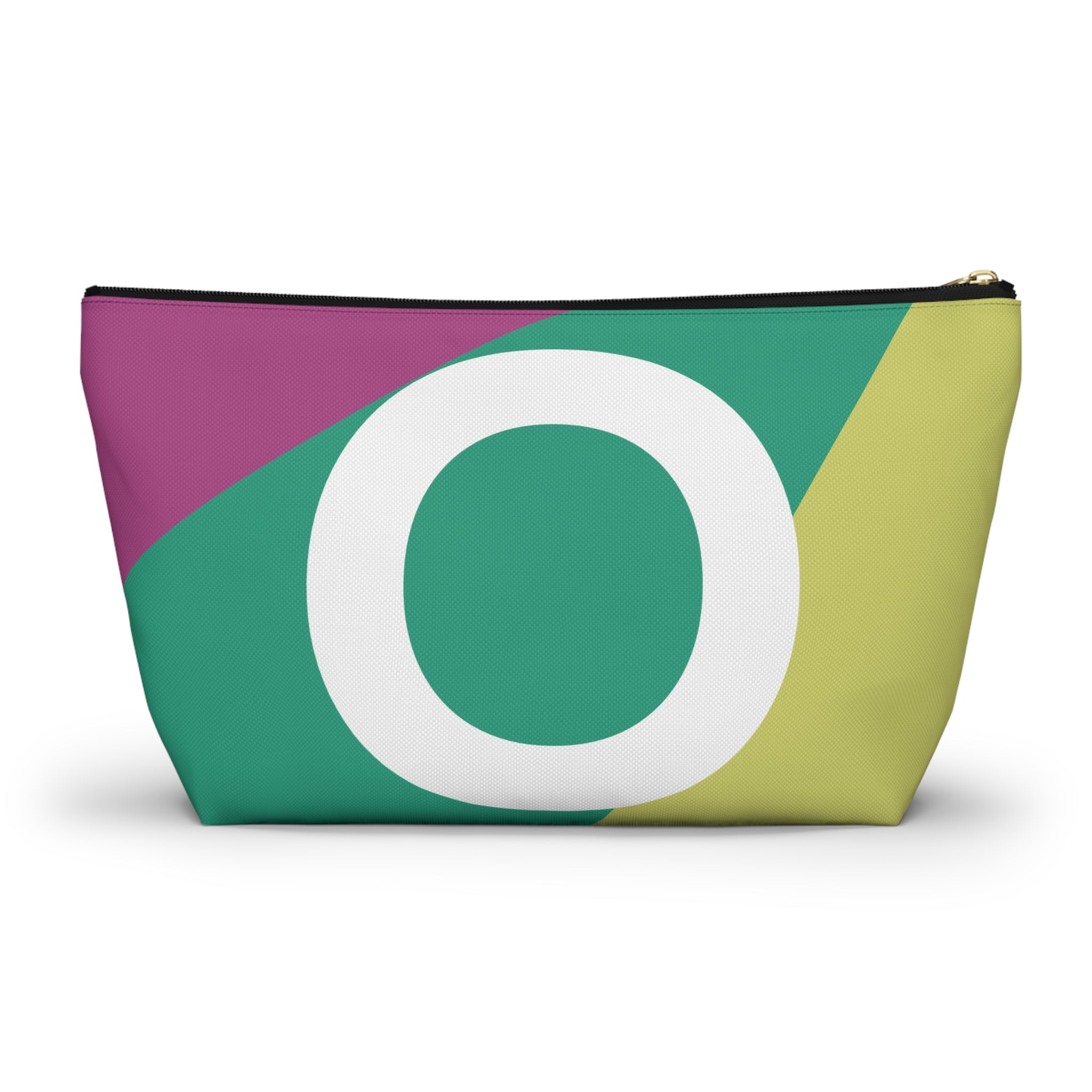 Initials Colorblock Accessory Pouch — Monogram O T-Bottom Cosmetic Bag