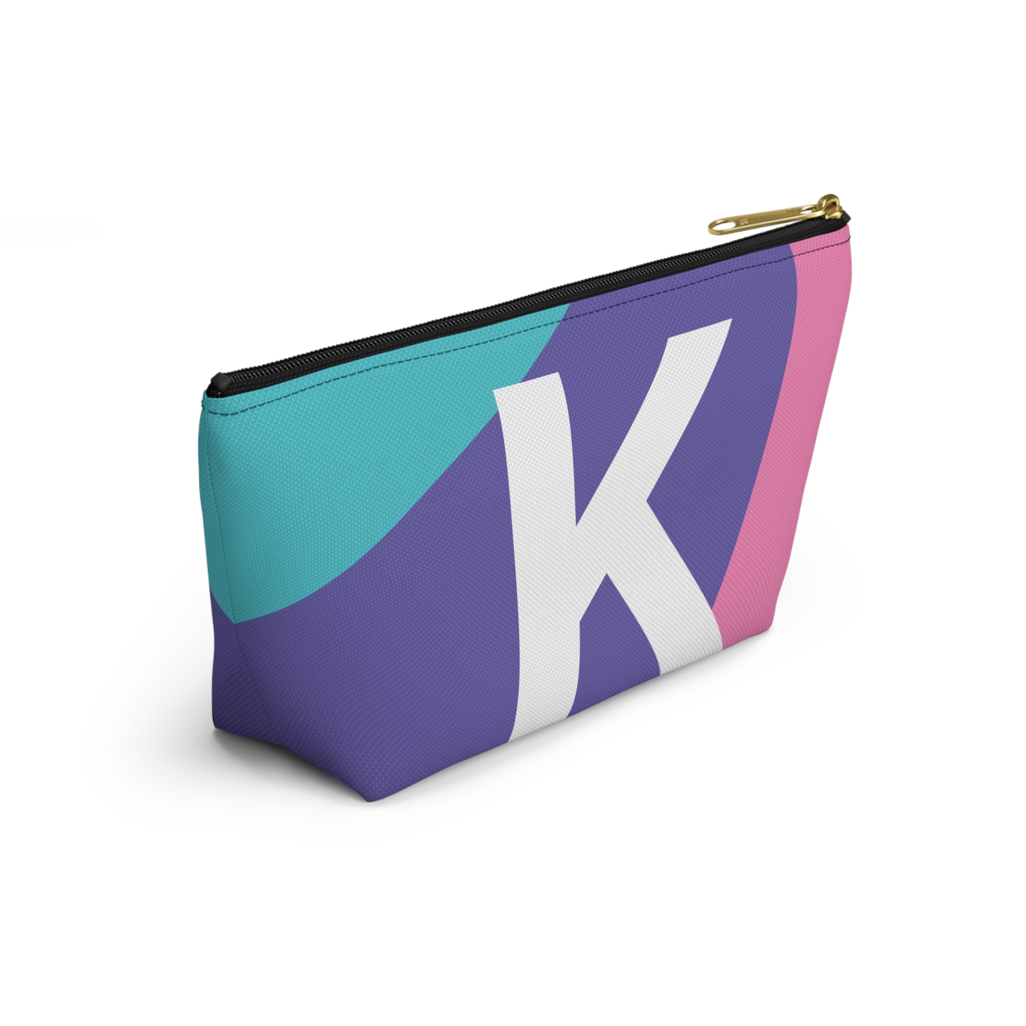 Colorblock Accessory Pouch — Monogram K T-Bottom Cosmetic Bag