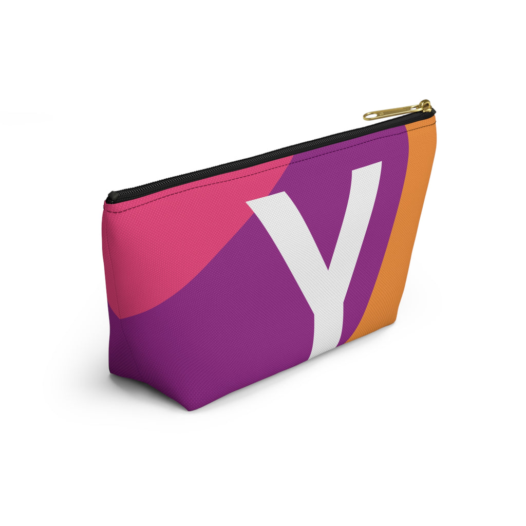 Colorblock Accessory Pouch — Monogram Y T-Bottom Cosmetic Bag