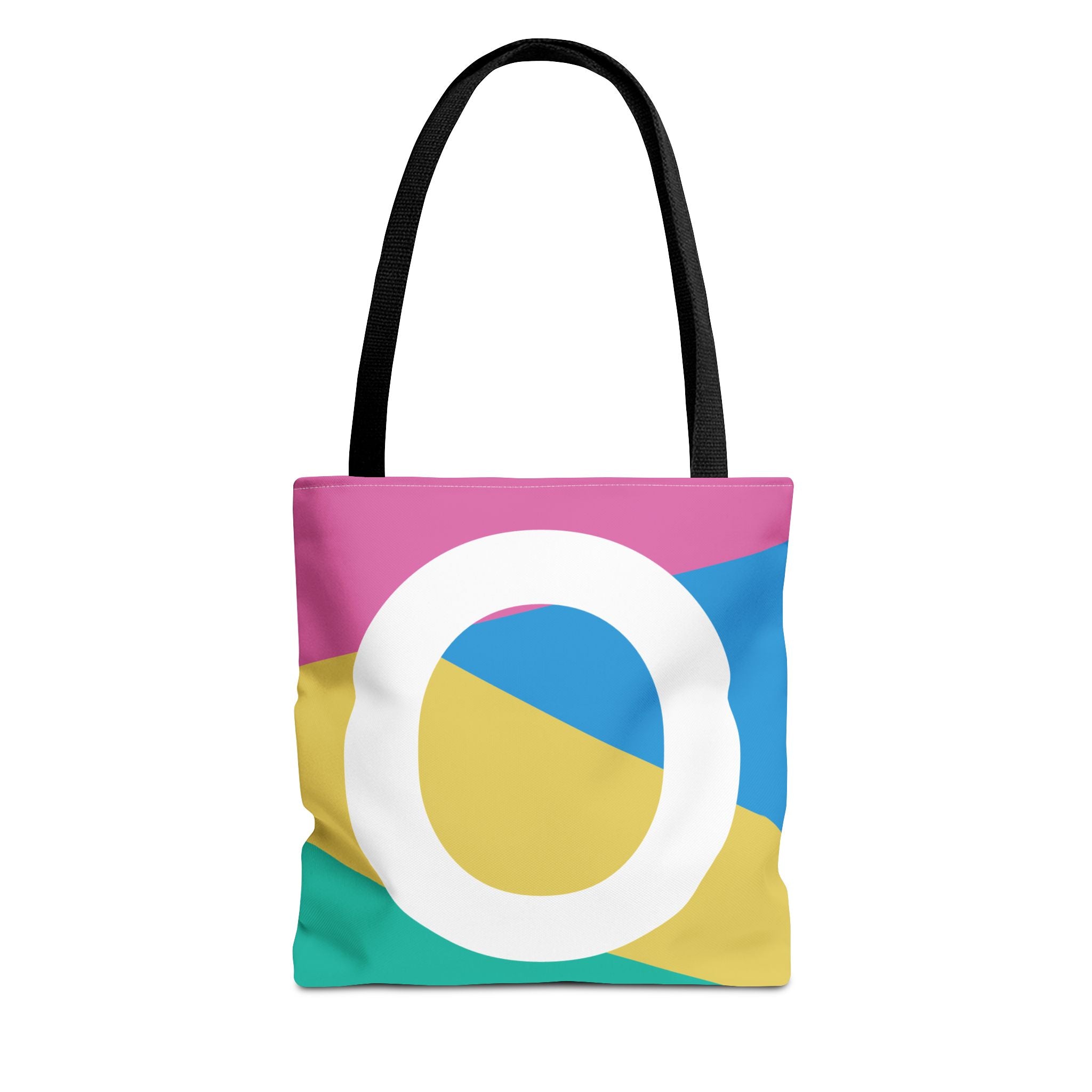 Monogram 'O' Colorblock Tote Bag — Personalized Initial O Shoulder Tote