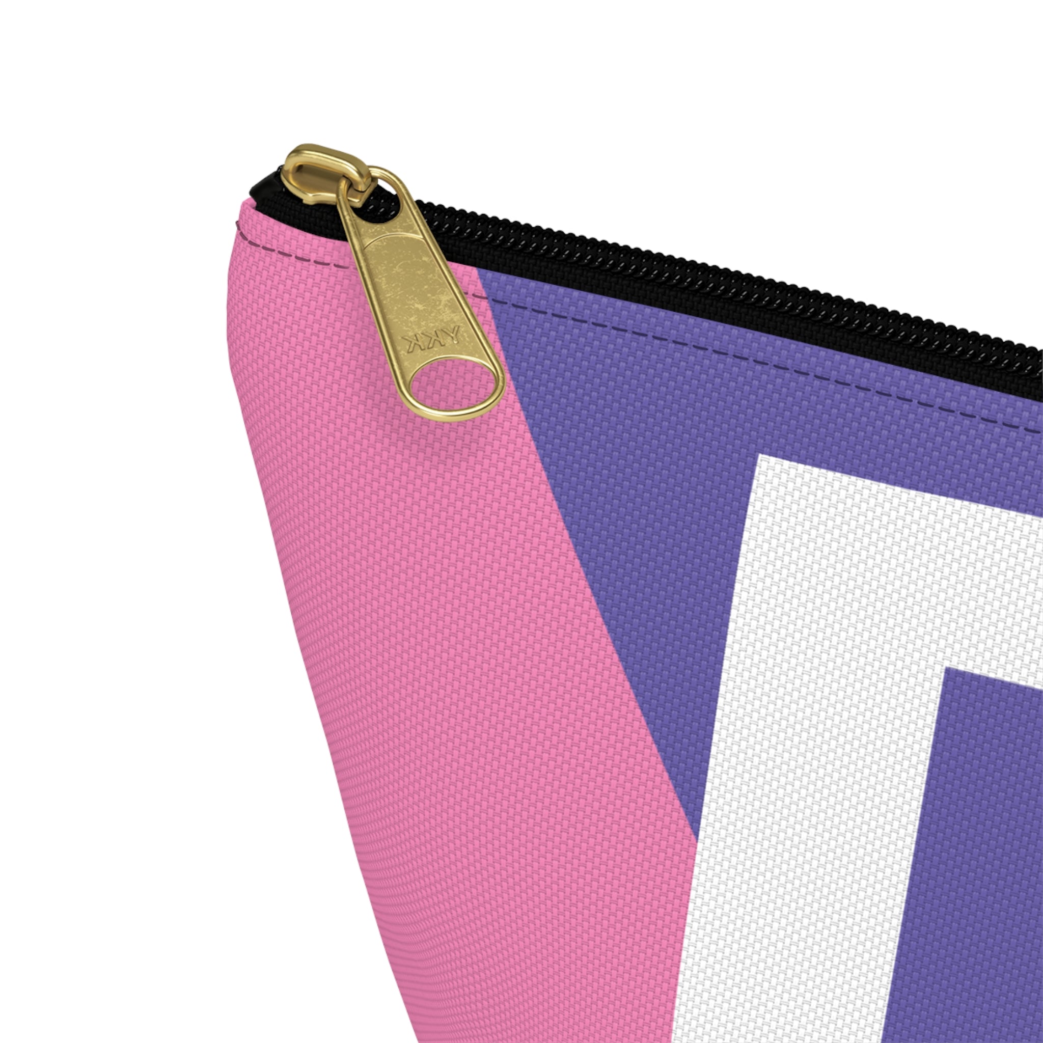Initials Colorblock Accessory Pouch — Monogram D T-Bottom Cosmetic Bag