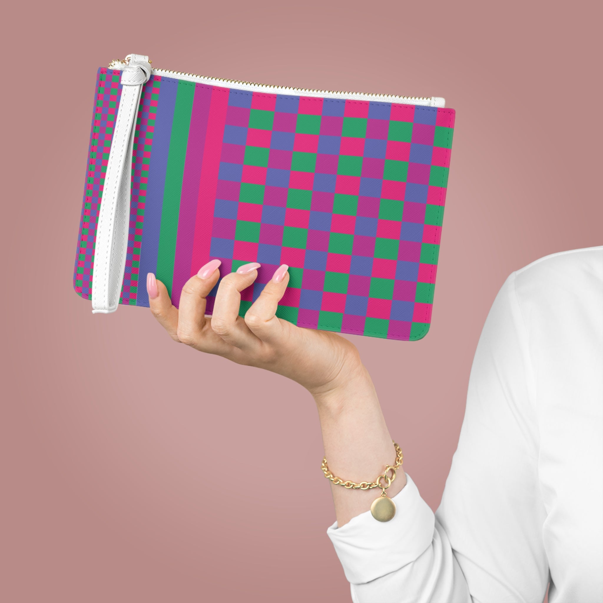 Colorblock Clutch Bag