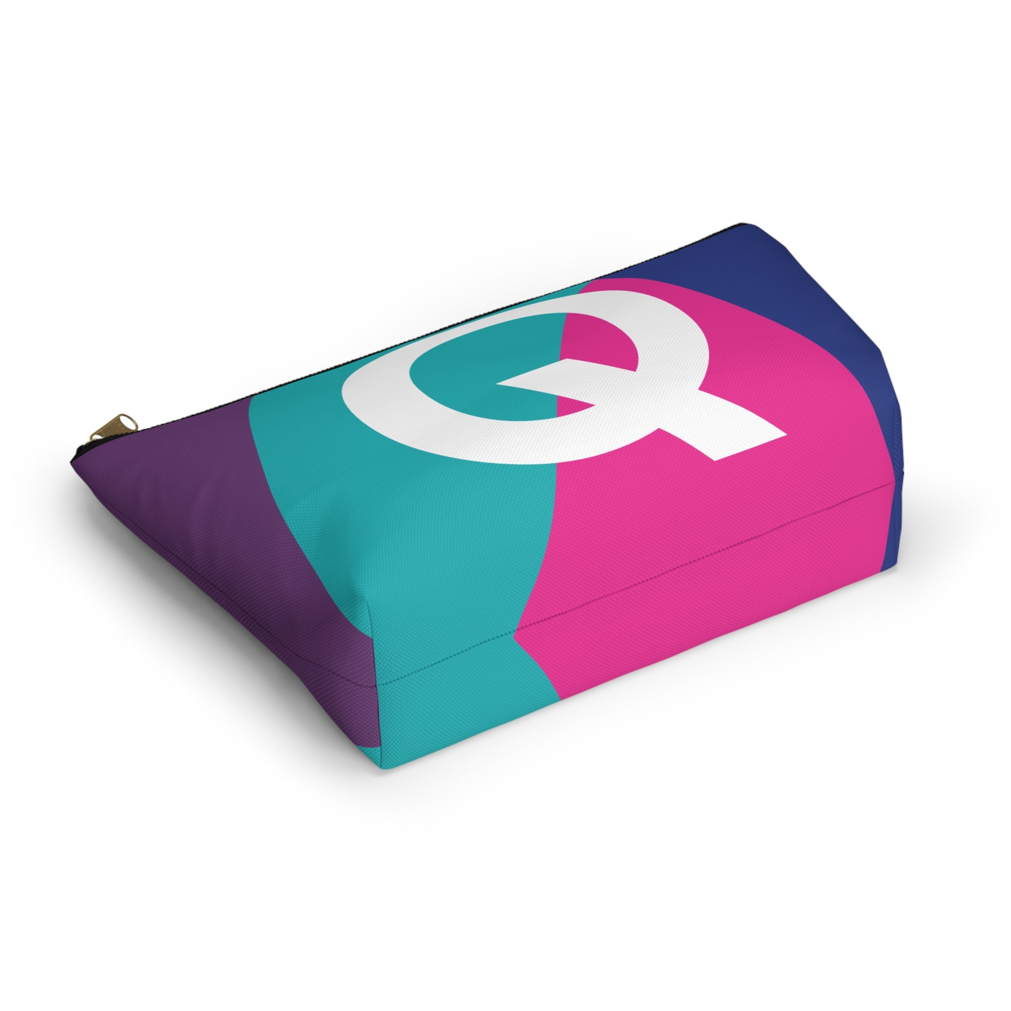 Colorblock Accessory Pouch — Monogram Q T-Bottom Cosmetic Bag