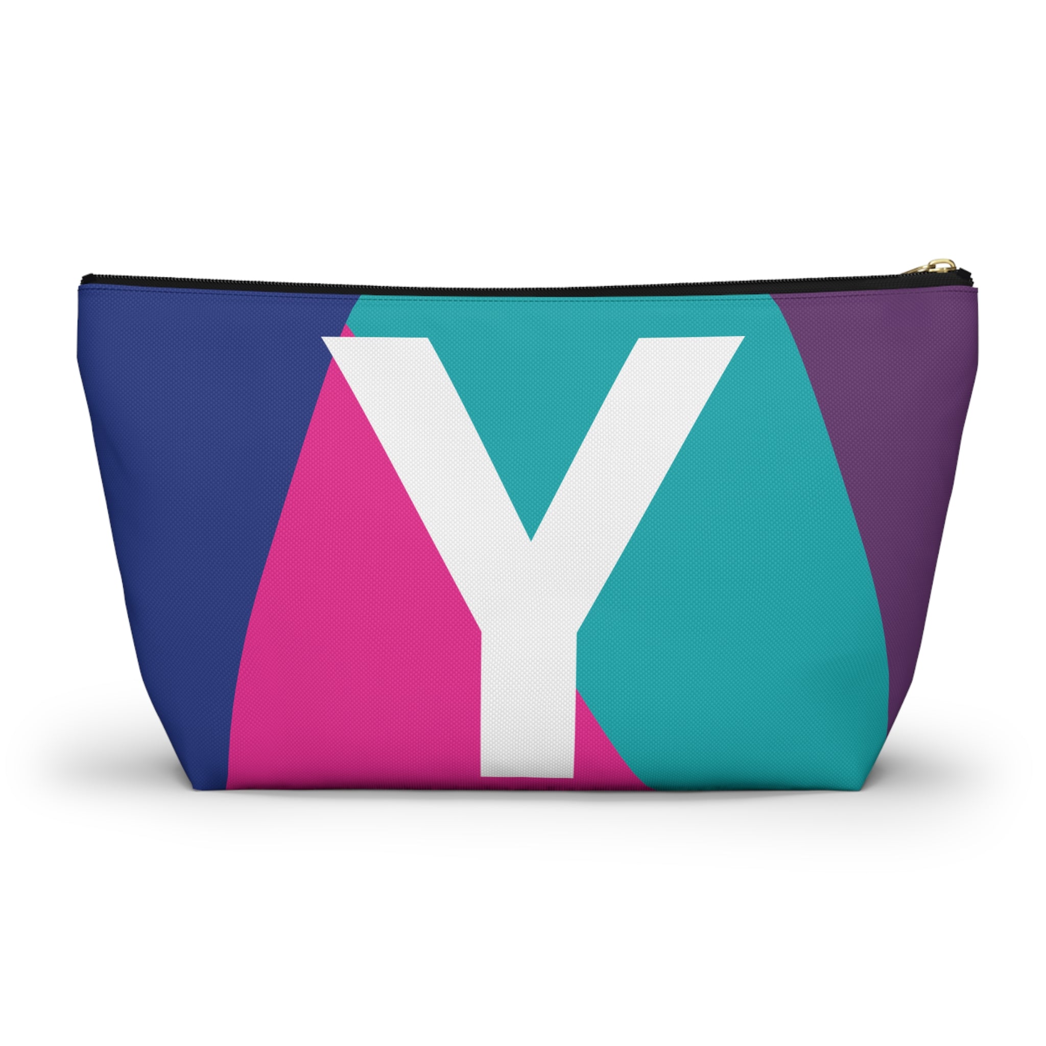 Colorblock Accessory Pouch — Monogram Y T-Bottom Cosmetic Bag