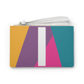 Monogram 'I' Colorblock Clutch Bag — Bold Geometric Wristlet for Everyday & Gifts