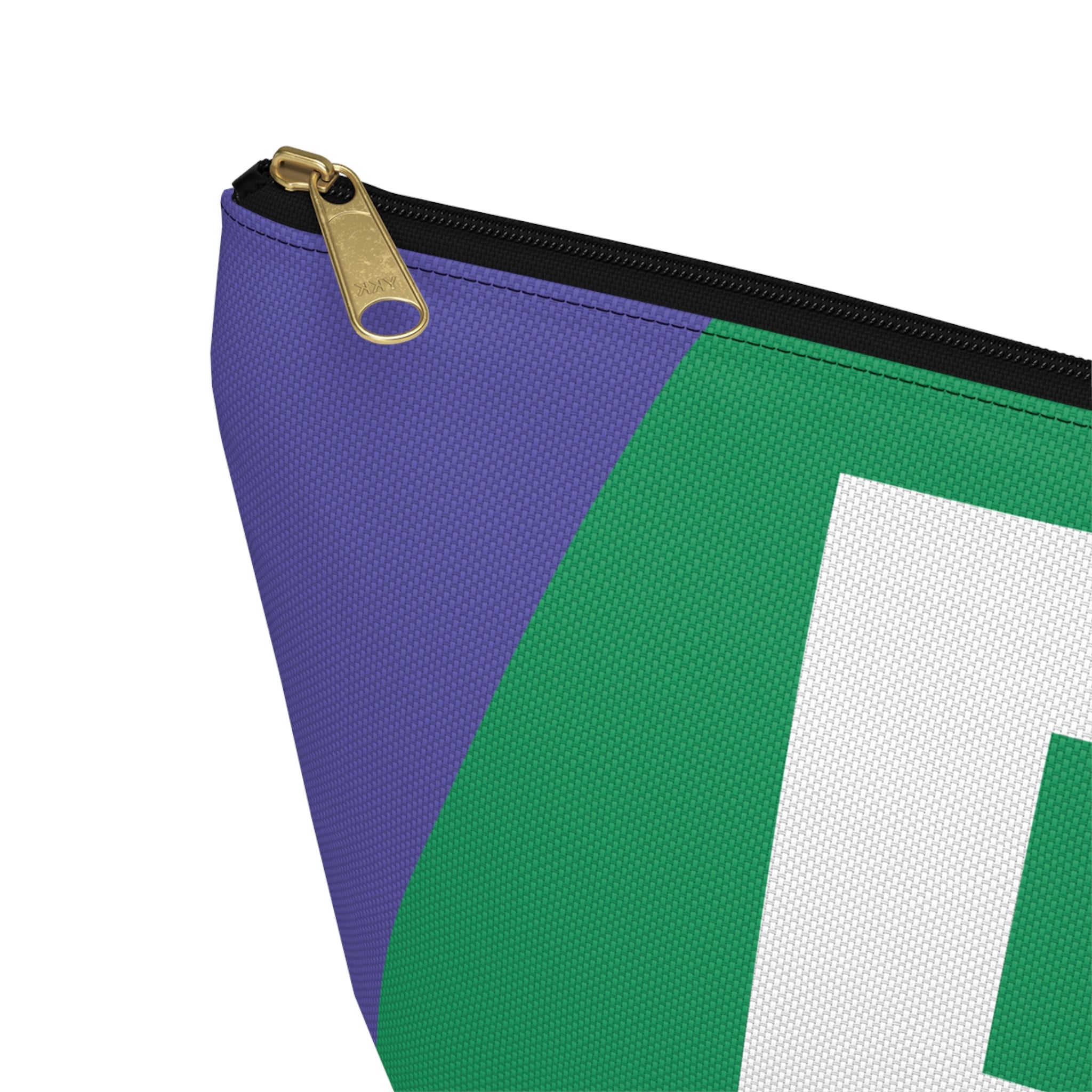 Initials Colorblock Accessory Pouch — Monogram R T-Bottom Cosmetic Bag
