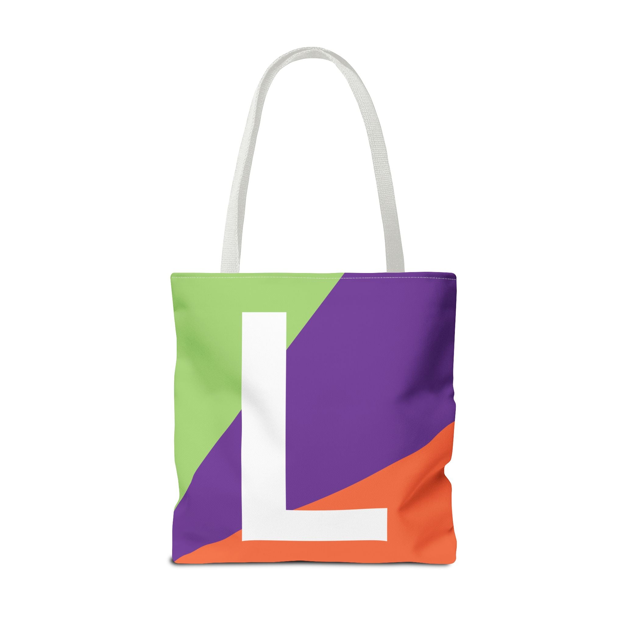 Monogram 'L' Colorblock Tote Bag — Personalized Initial L Shoulder Tote