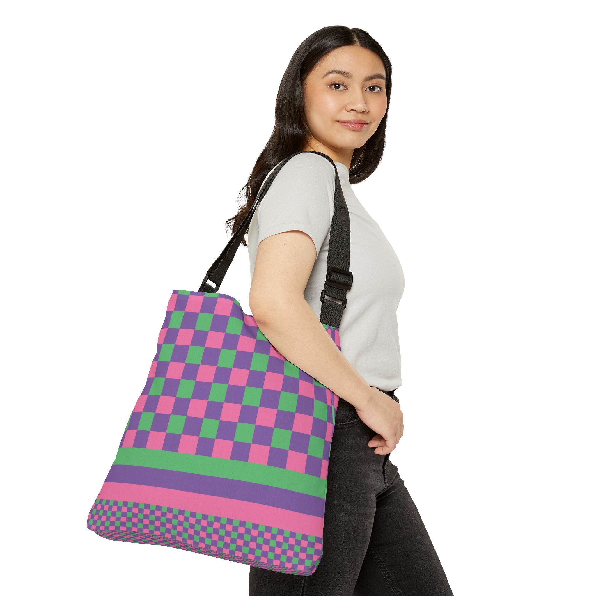 Colorblock Geometric Tote Bag