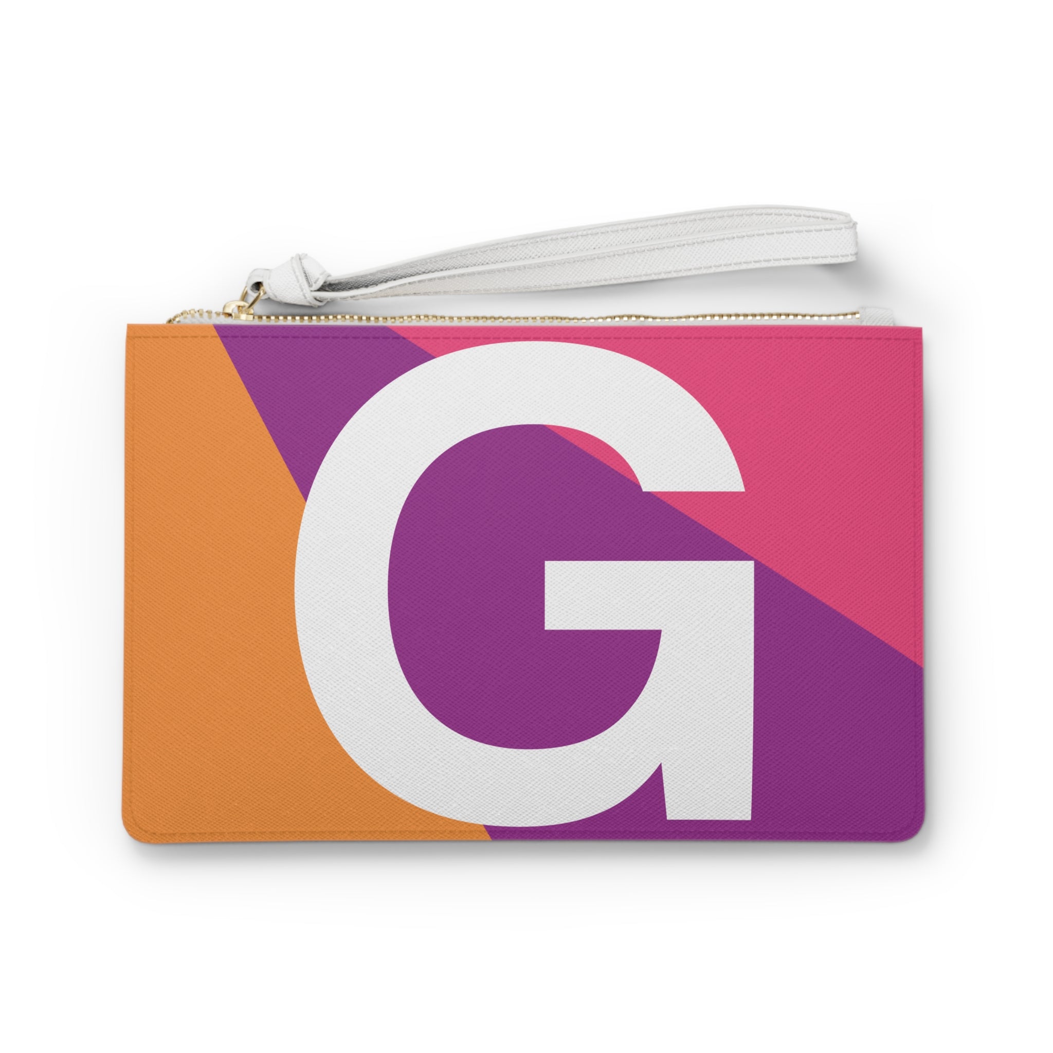 Monogram 'G' Colorblock Clutch Bag — Bold Geometric Wristlet for Everyday & Gifts