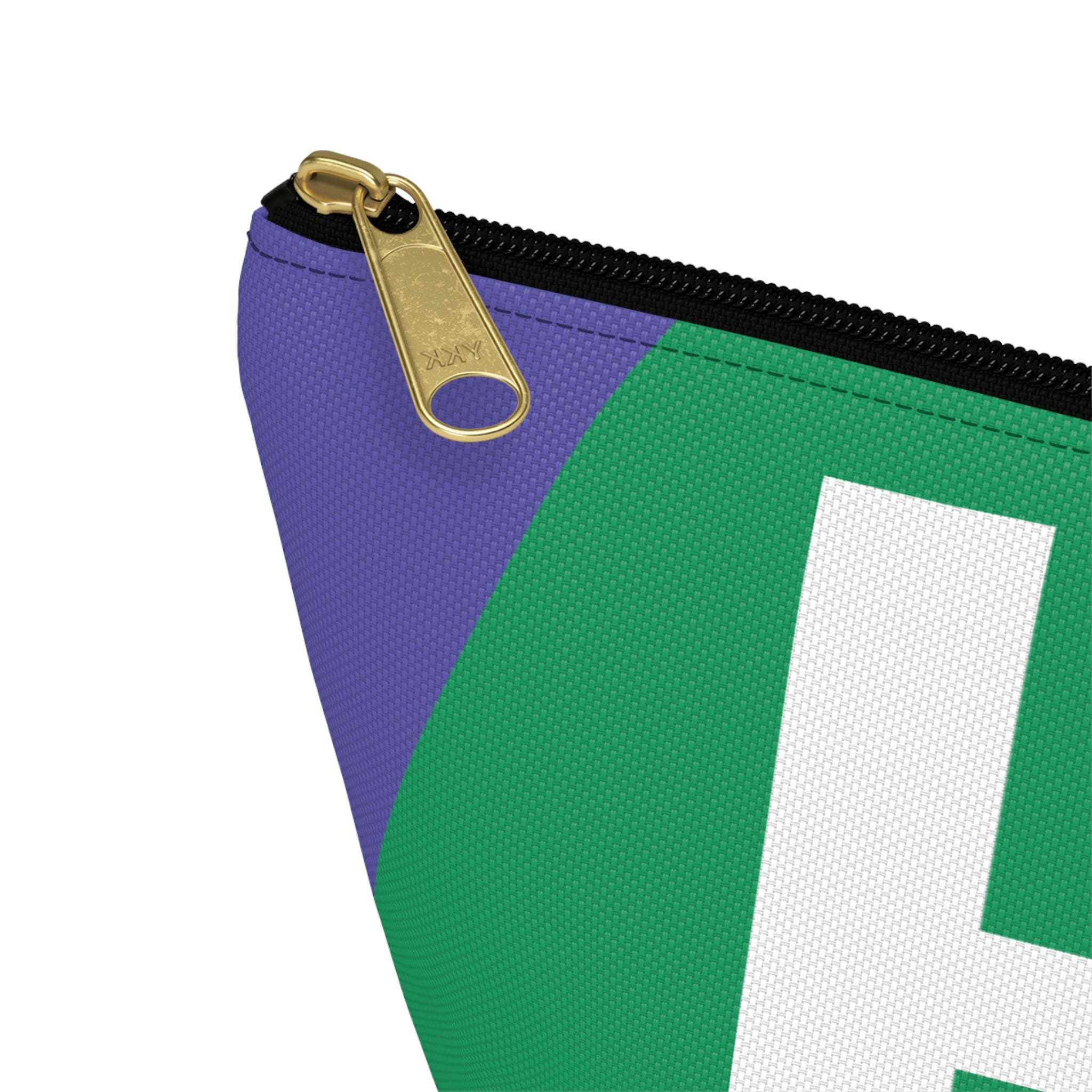 Initials Colorblock Accessory Pouch — Monogram H T-Bottom Cosmetic Bag