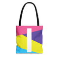 Monogram 'I' Colorblock Tote Bag — Personalized Initial I Shoulder Tote