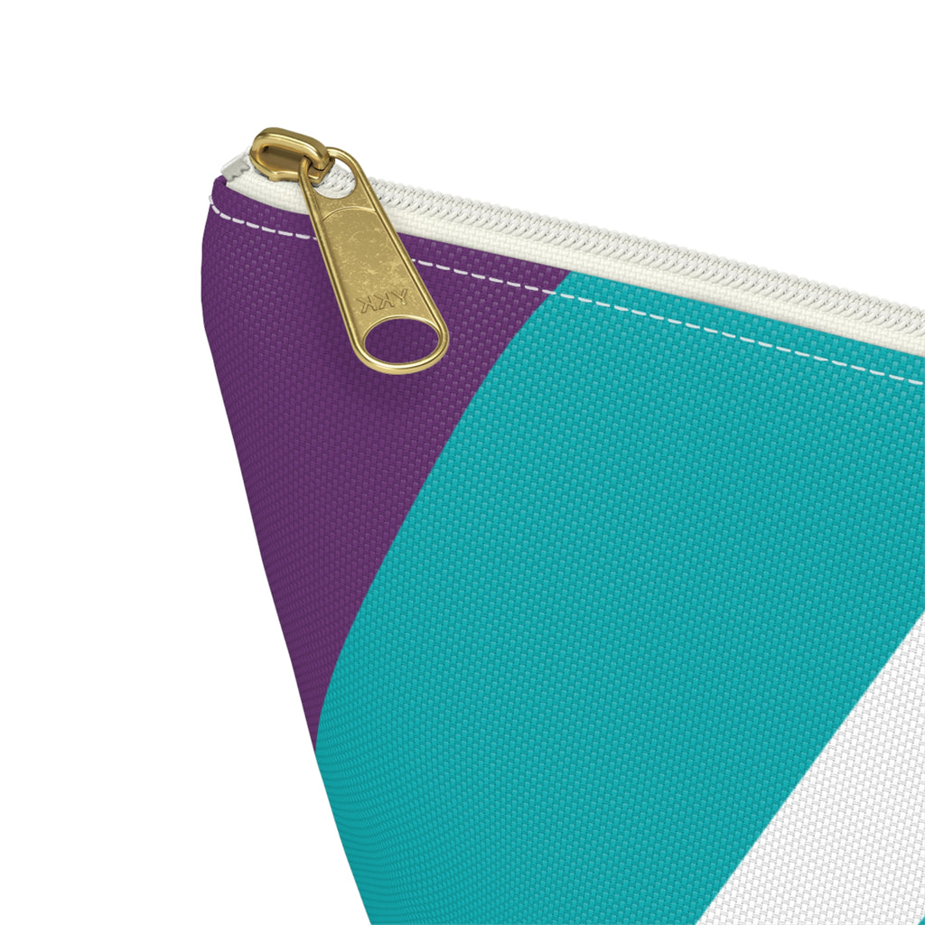 Initials Colorblock Accessory Pouch — Monogram A T-Bottom Cosmetic Bag