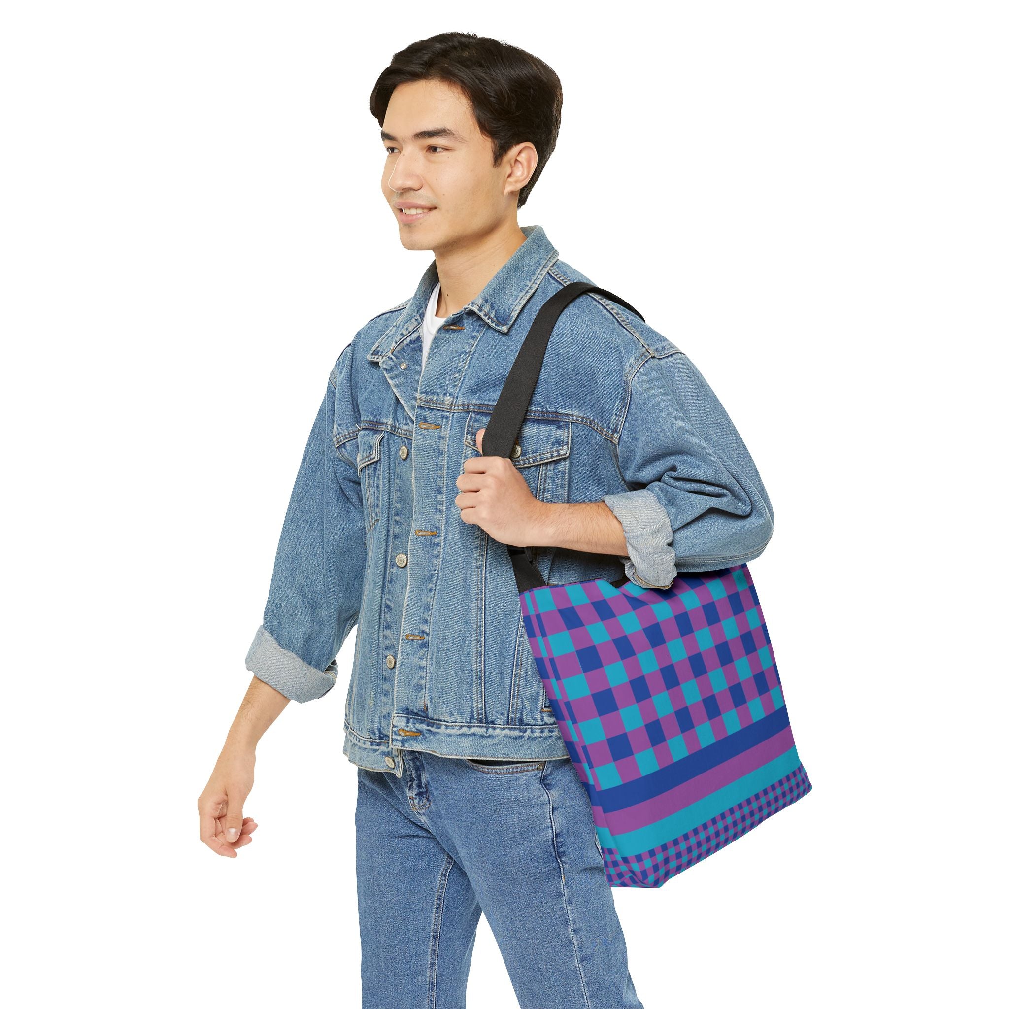 Colorblock Geometric Tote Bag