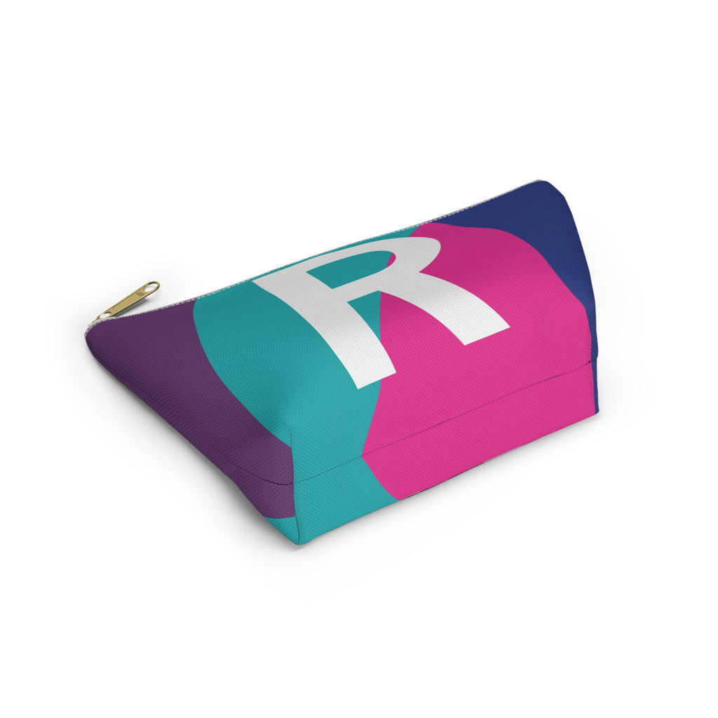 Colorblock Accessory Pouch — Monogram R T-Bottom Cosmetic Bag
