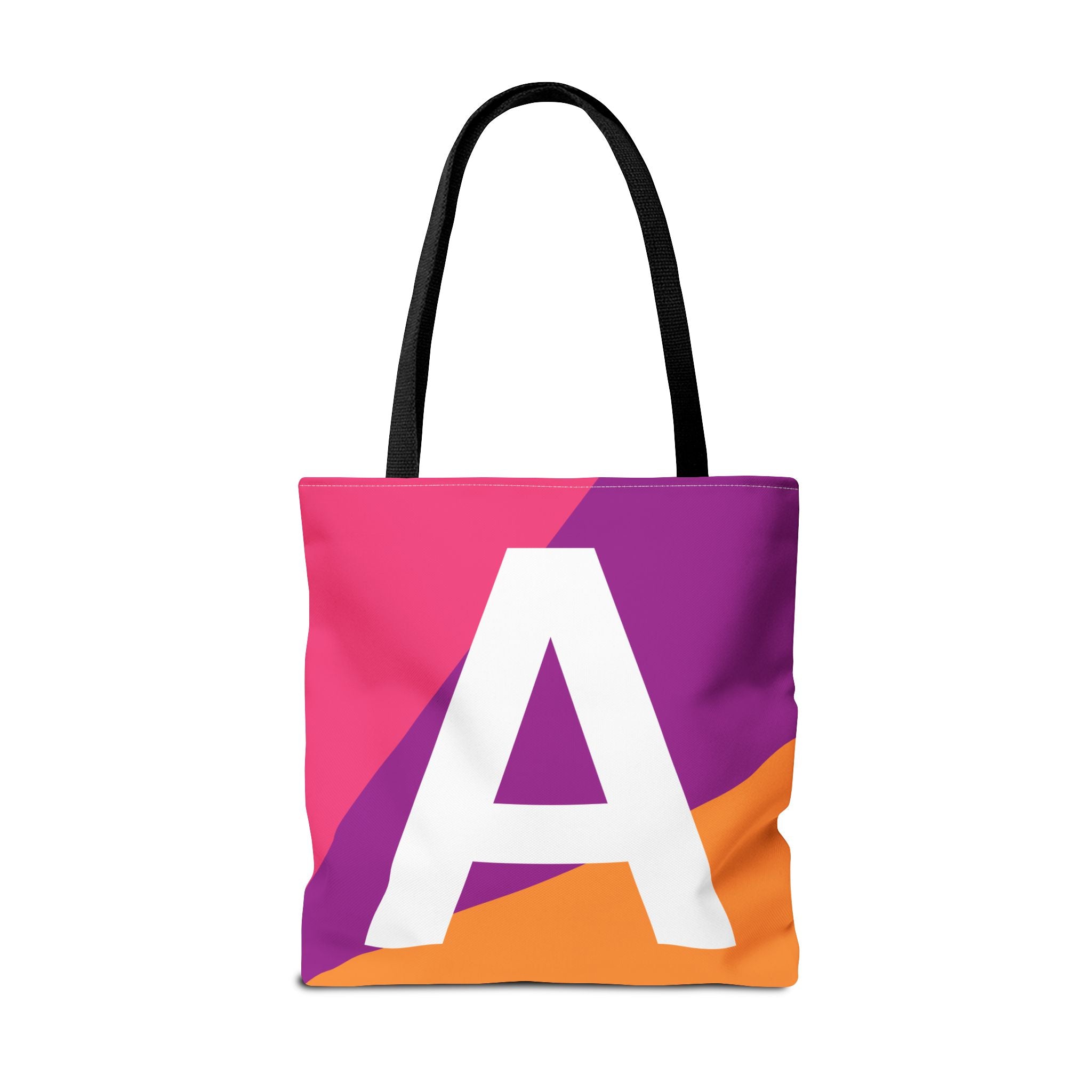 Monogram 'A' Colorblock Tote Bag — Personalized Initial A Shoulder Tote