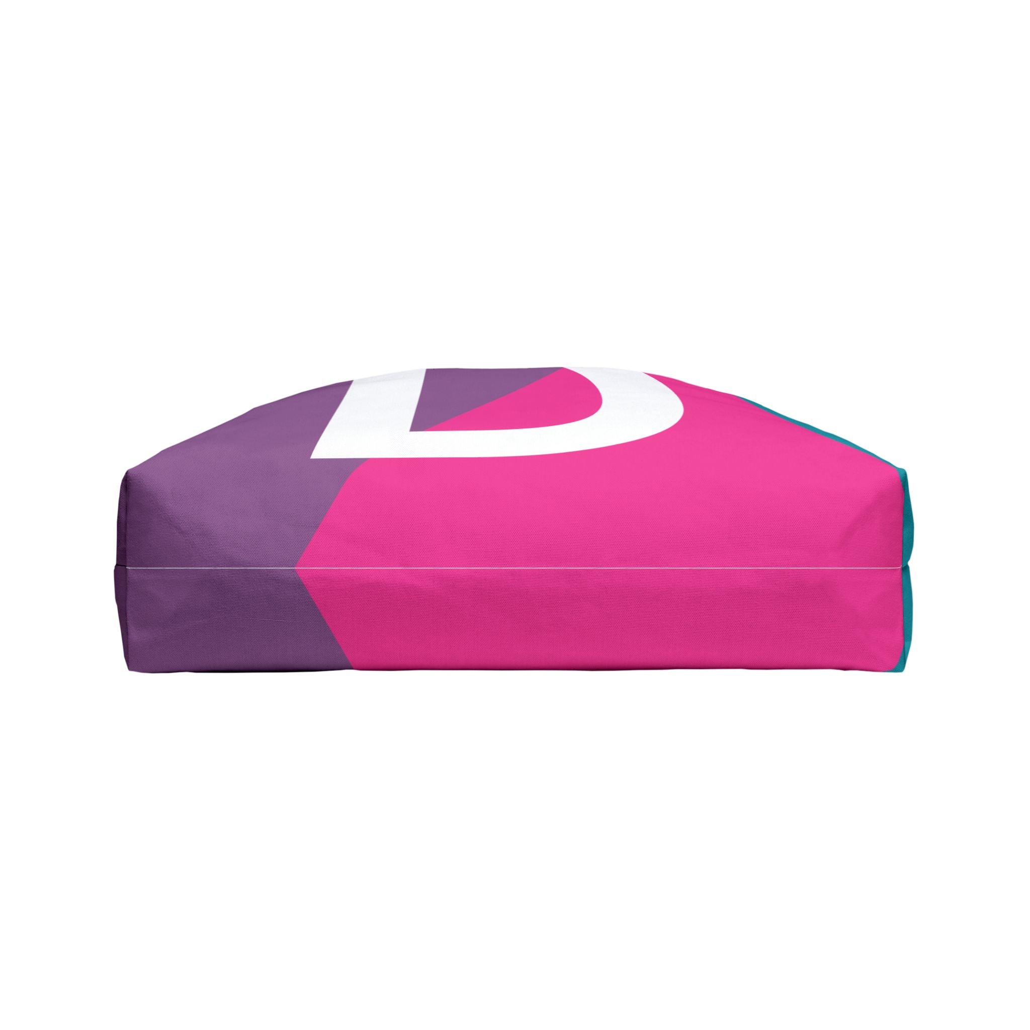 Personalized 'D' Colorblock Tote Bag — Monogram Weekender Tote