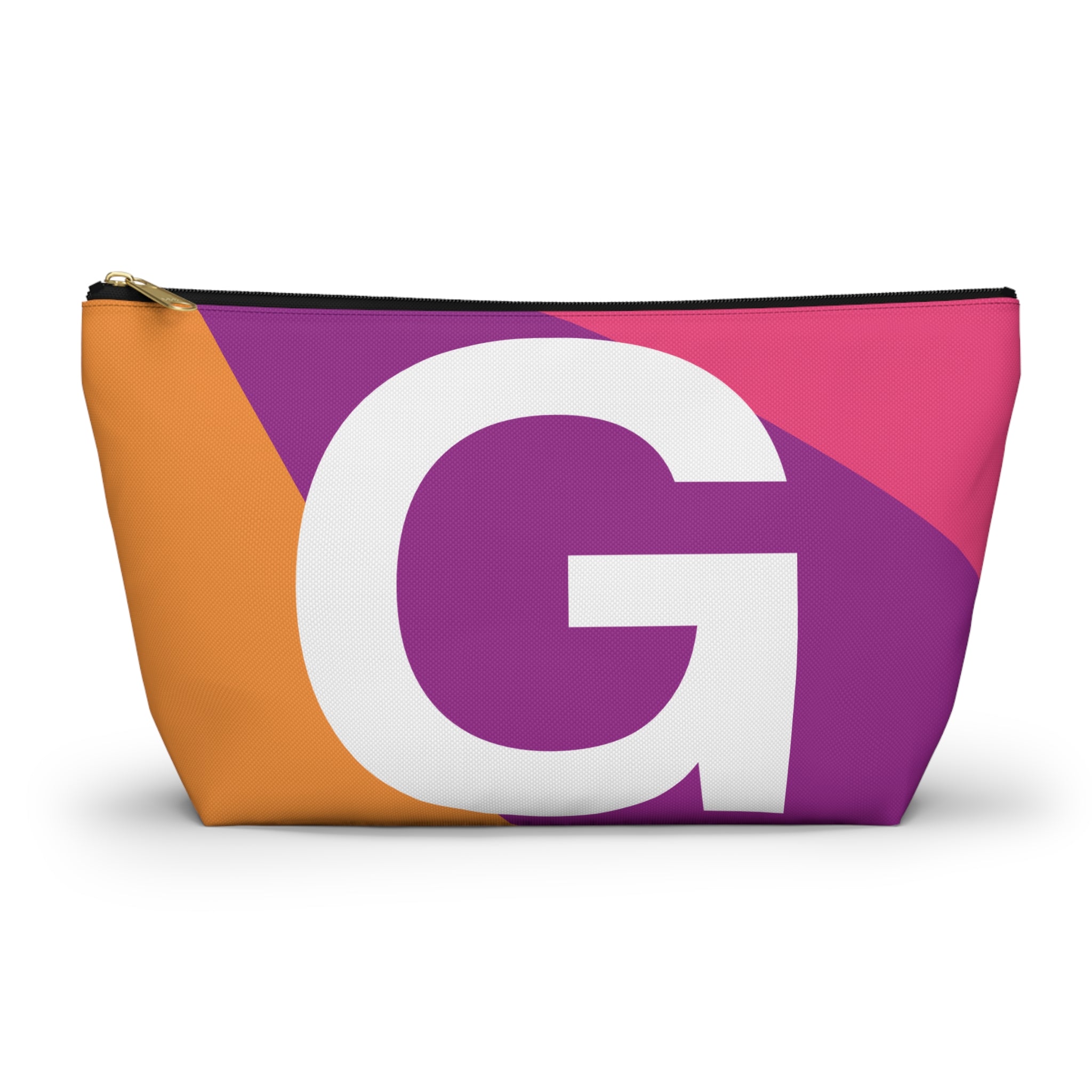 Initials Colorblock Accessory Pouch — Monogram G T-Bottom Cosmetic Bag