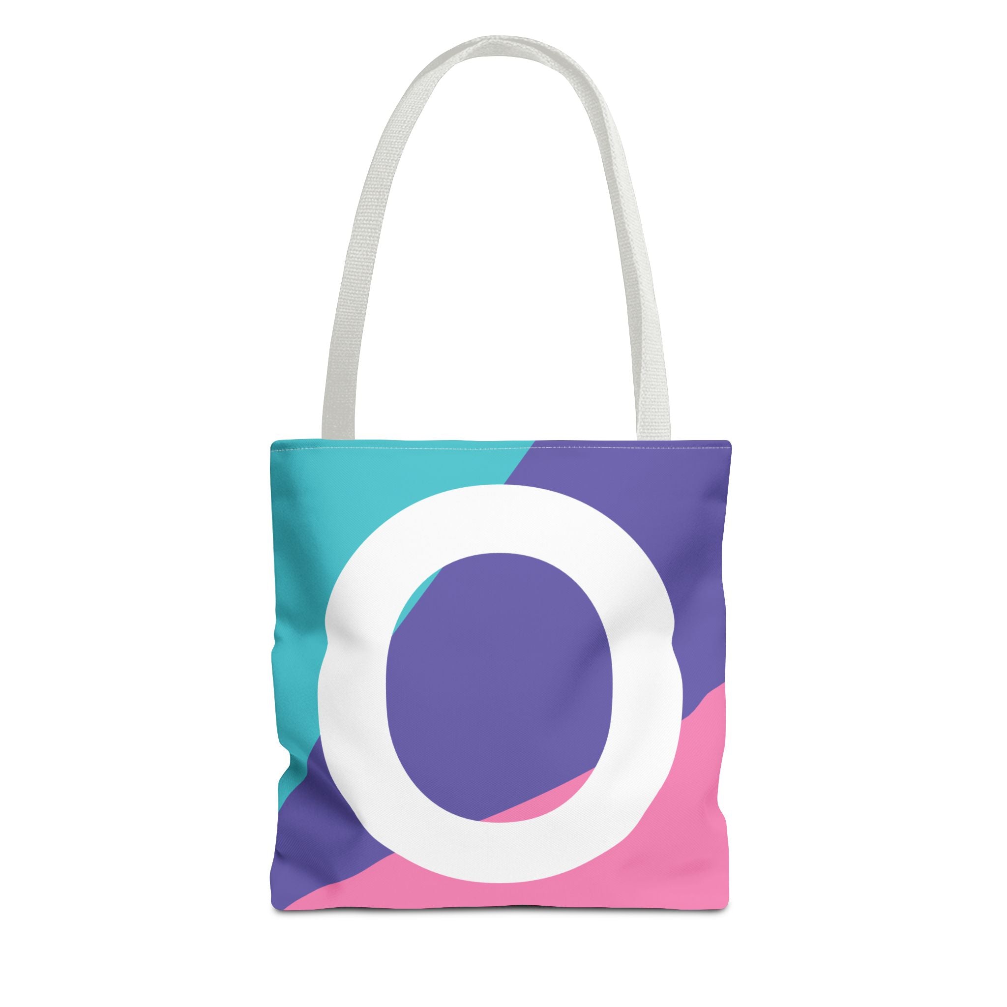 Monogram 'O' Colorblock Tote Bag — Personalized Initial O Shoulder Tote