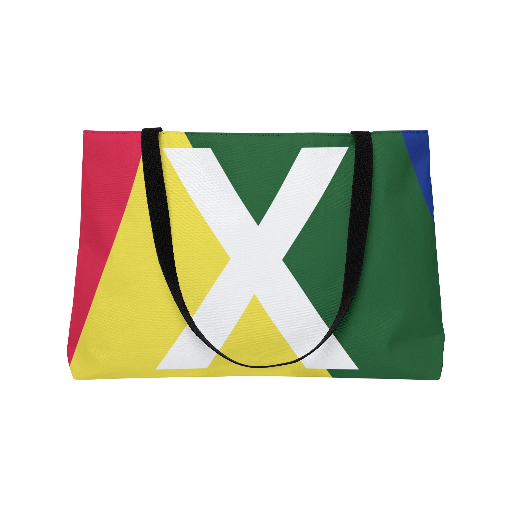 Personalized 'X' Colorblock Tote Bag — Monogram Weekender Tote